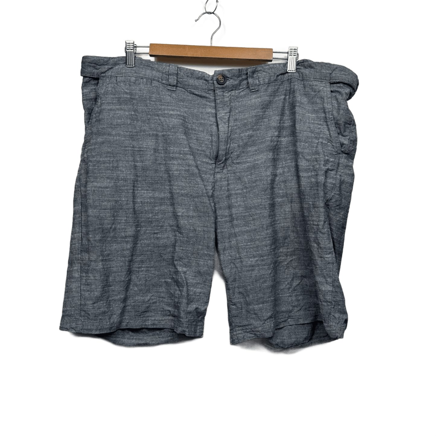 Mr Big Mens Shorts Size W44 Classic Grey Linen Blend
