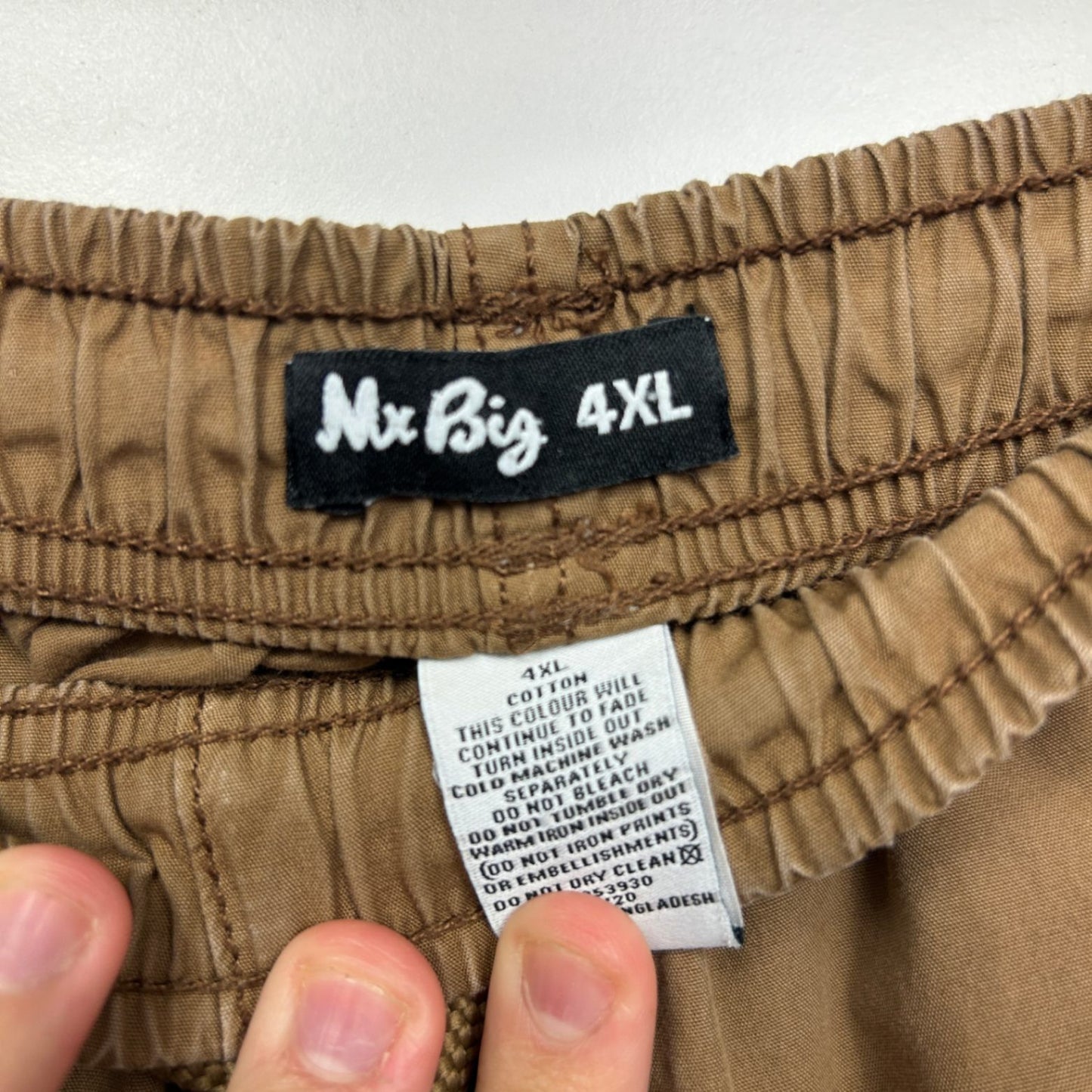 Mr Big Brown Relaxed Cotton Casual Shorts Chino Bermuda Size 4XL