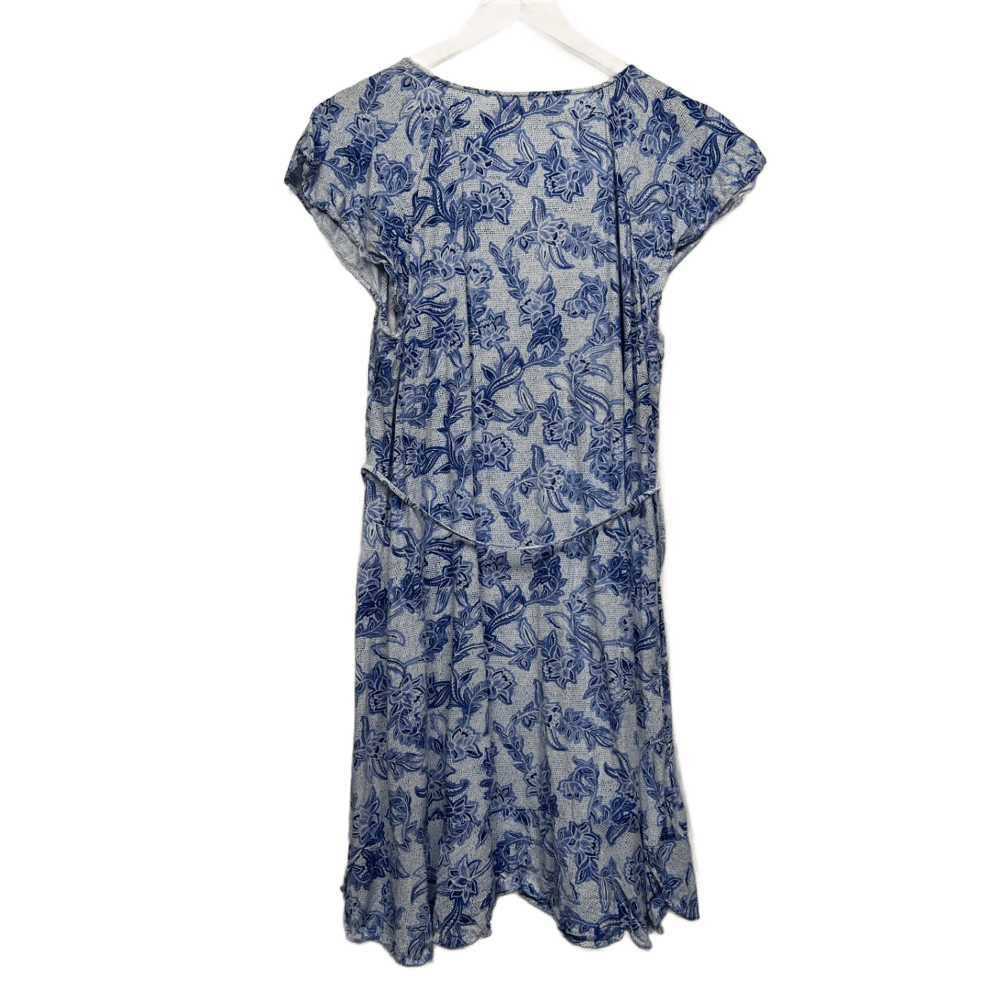 Target Midi Dress Size 18 Blue White Floral Short Sleeve Casual Viscose