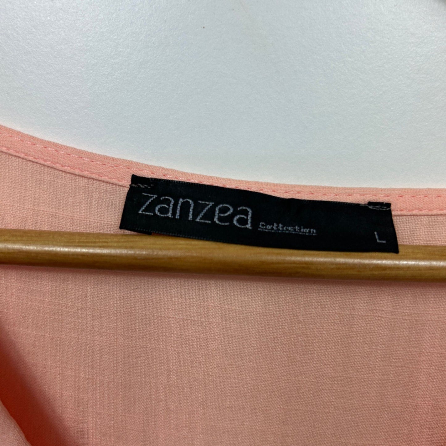 Zanzea Maxi Dress Size 14 16 Large Peach Short Sleeve 100% Cotton