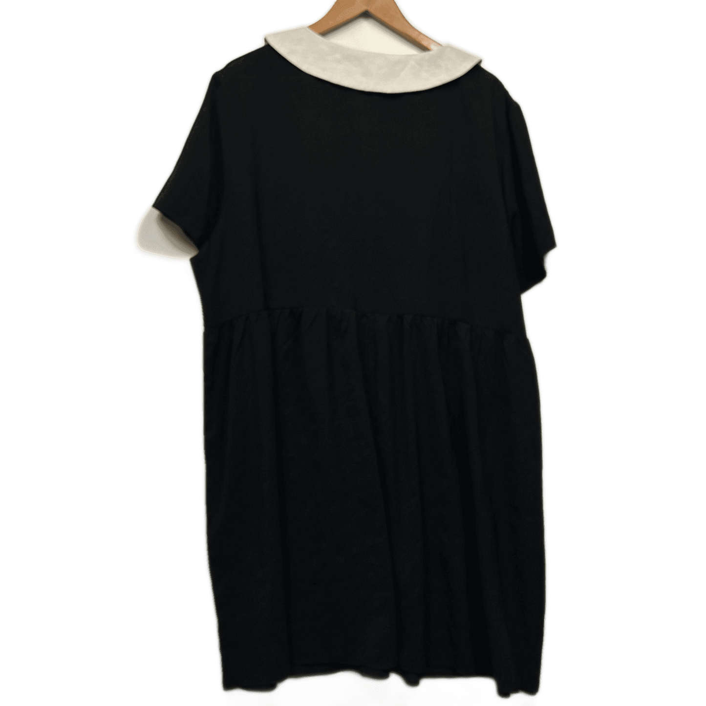 Shein Curve Dress Size 2XL Black White Peter Pan Collar Short Sleeve