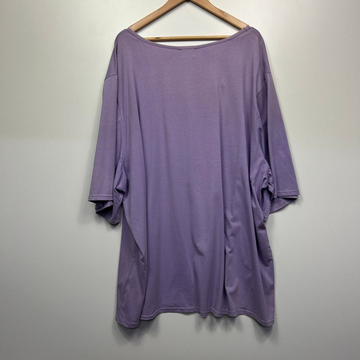 Hodgson T-Shirt Size 34 Plus Lilac Purple Short Sleeve Casual Cotton Blend