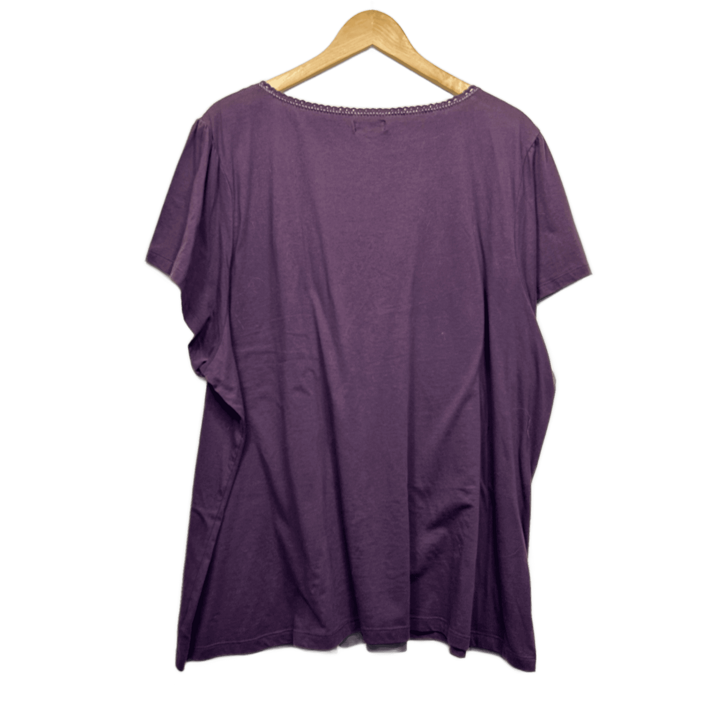 MODA T-Shirt Size 28 Plus Purple Short Sleeve Zebra
