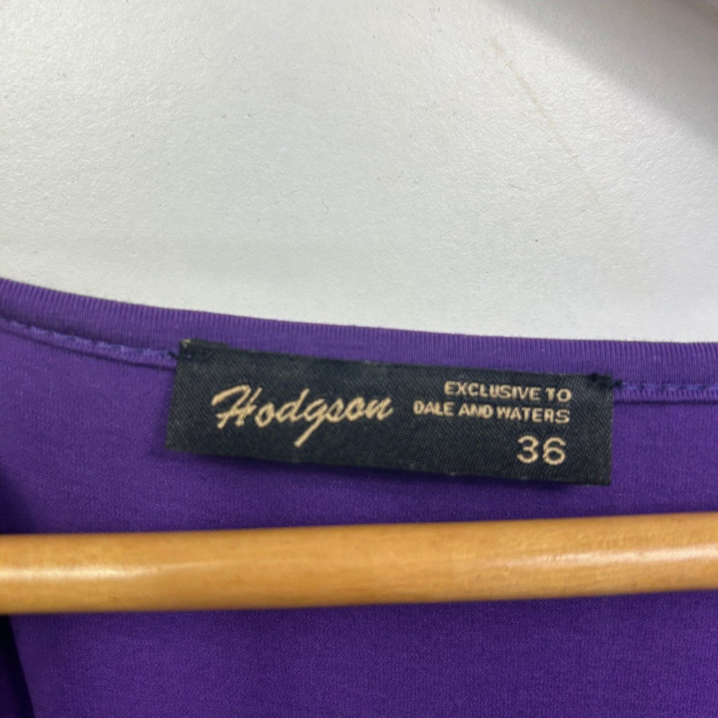 Hodgson Dale and Waters Purple Cotton Batwig Sleeve Blouse Top Size 36