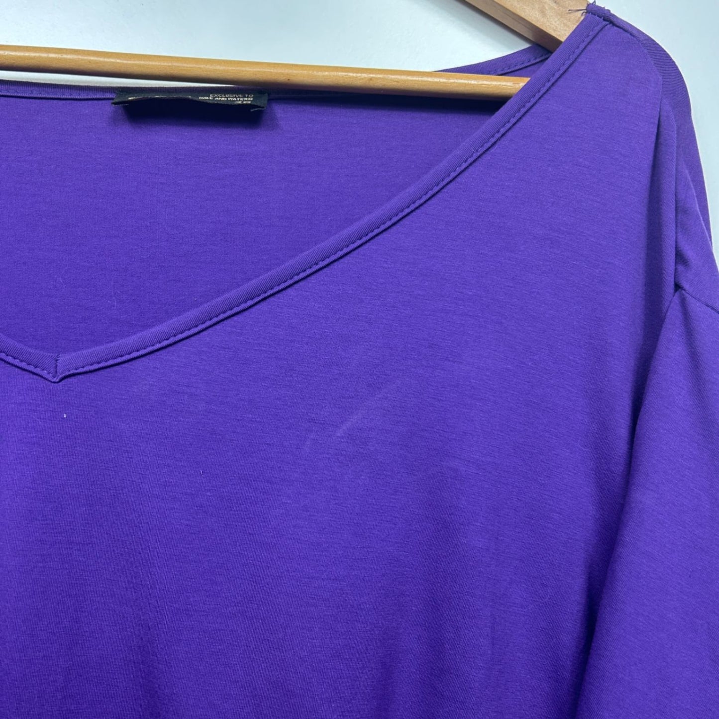 Hodgson Dale and Waters Purple Cotton Batwig Sleeve Blouse Top Size 36