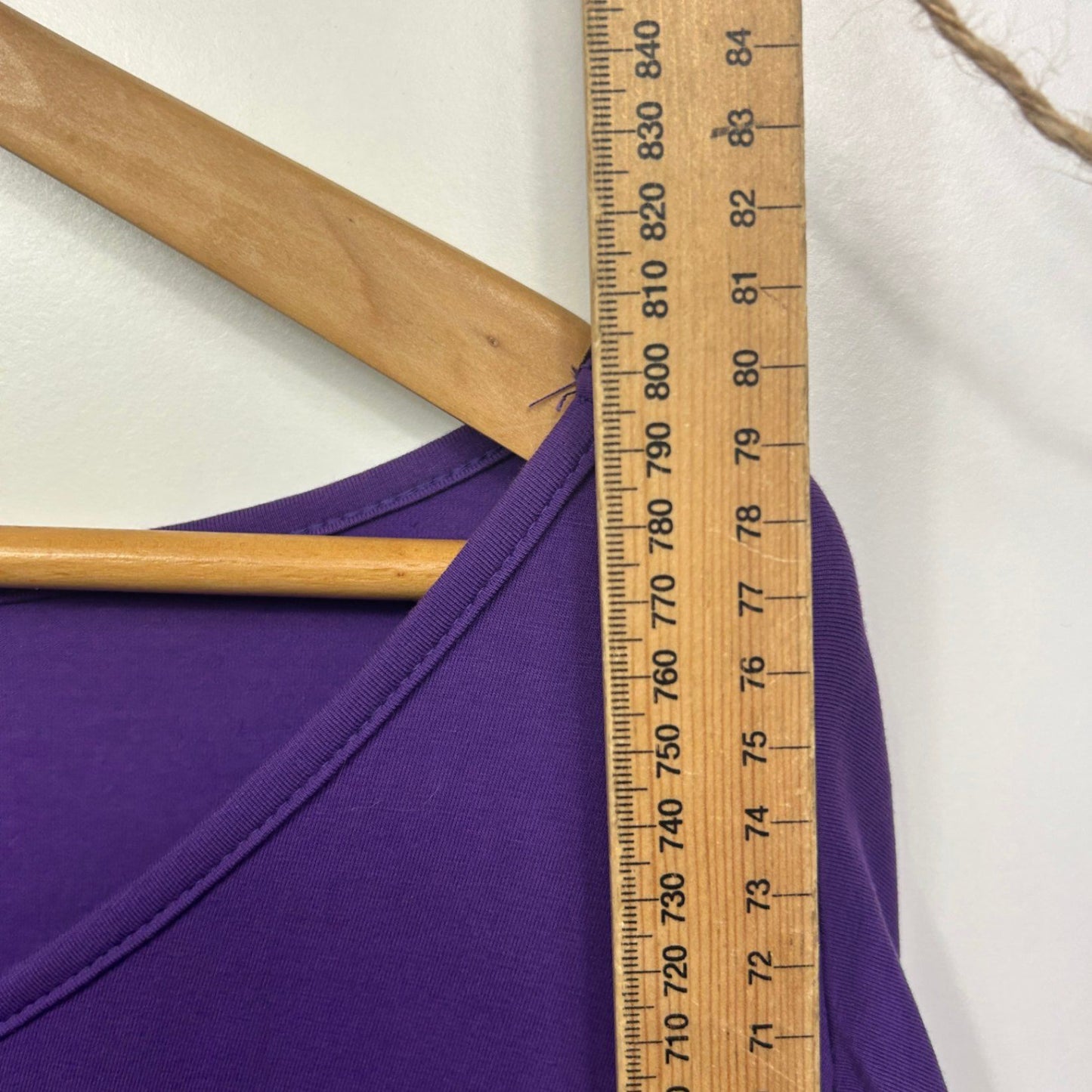 Hodgson Dale and Waters Purple Cotton Batwig Sleeve Blouse Top Size 36