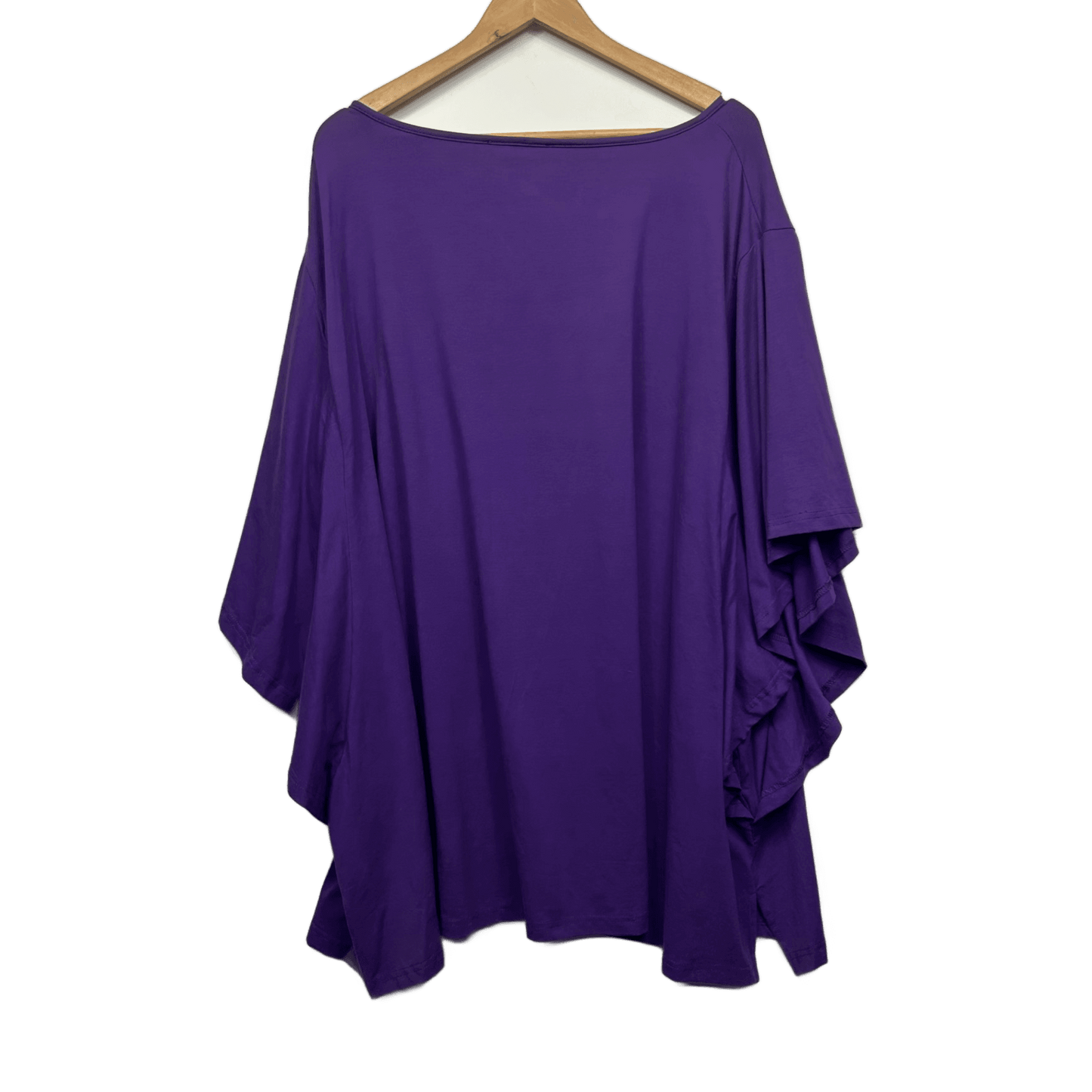 Hodgson Dale and Waters Purple Cotton Batwig Sleeve Blouse Top Size 36