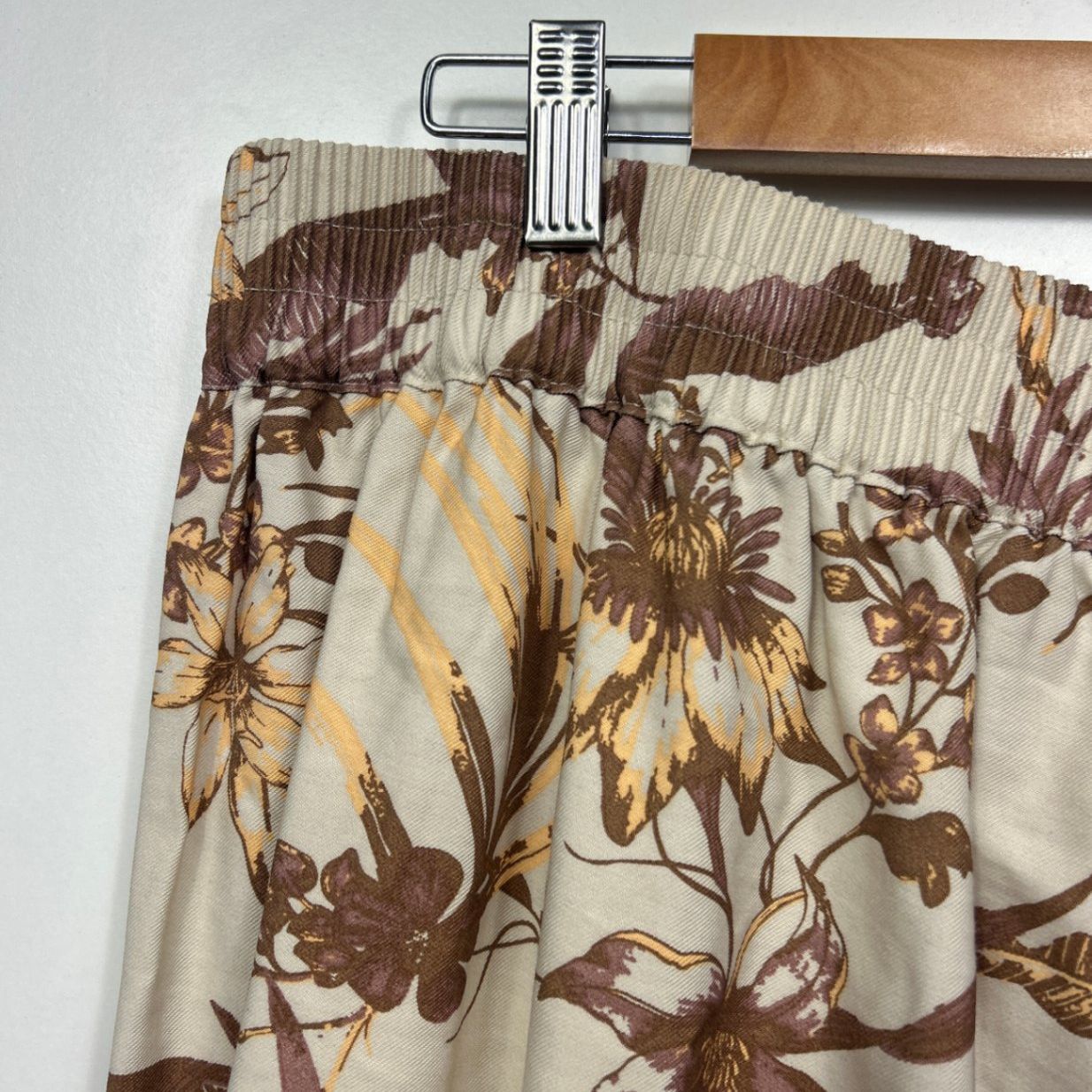 Anko Curve Wide Leg Floral Print Viscose Cropped Pants Size 26