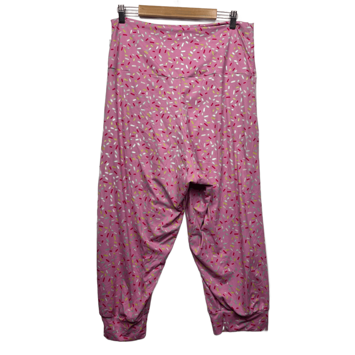 exoticathletica Leggings Size 2XL 18 20 Pink Pockets Soft Capri Cropped
