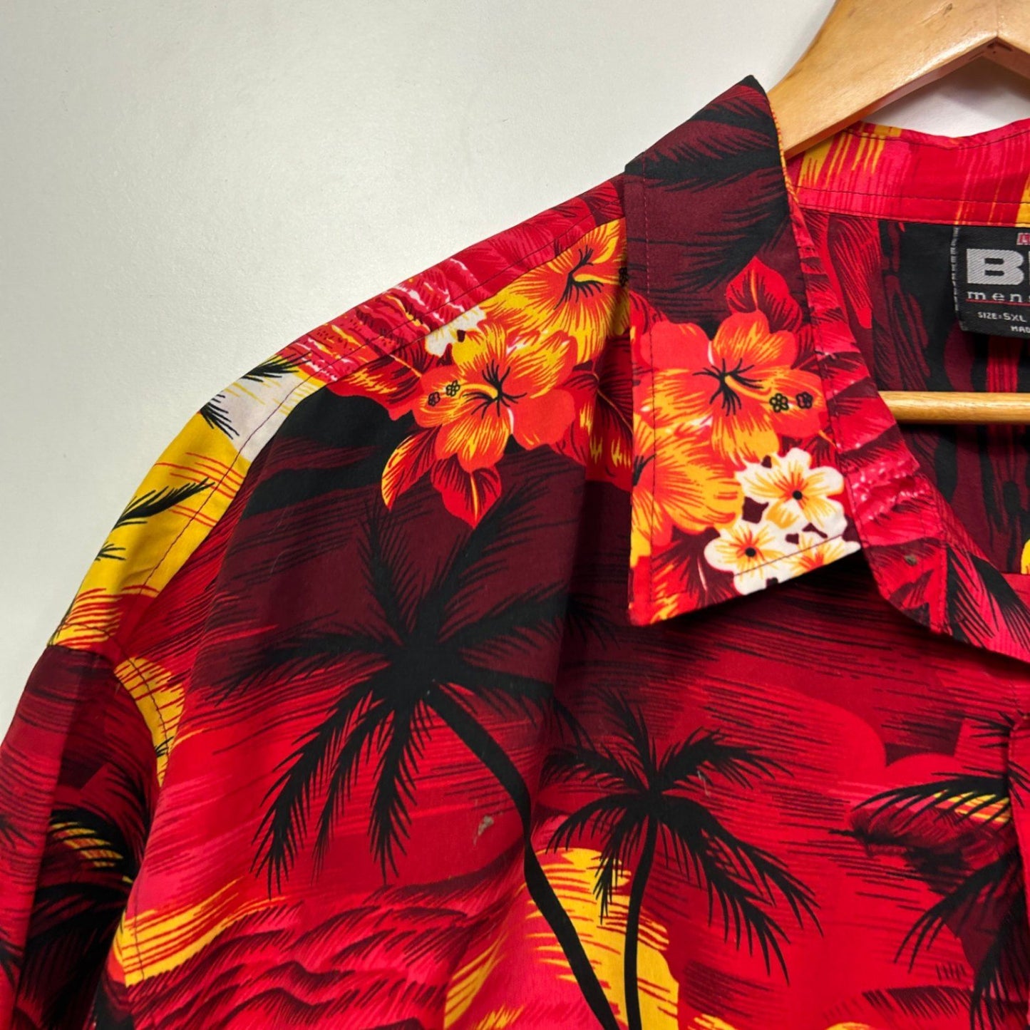 Lowes Shirts Big Mens Size 5XL Red Hawaiian Shirt Sunset Aloha Tropical Beach