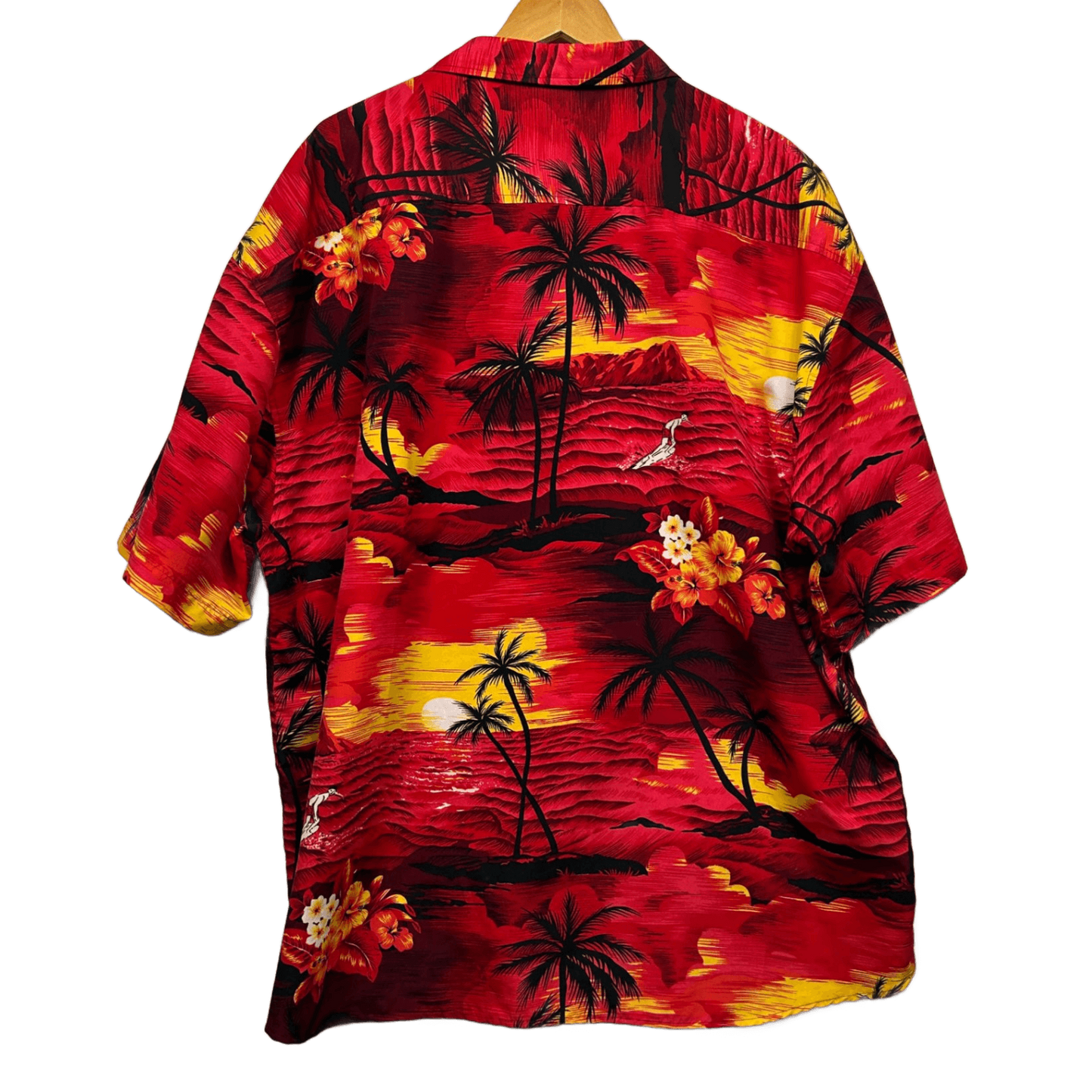 Lowes Shirts Big Mens Size 5XL Red Hawaiian Shirt Sunset Aloha Tropical Beach