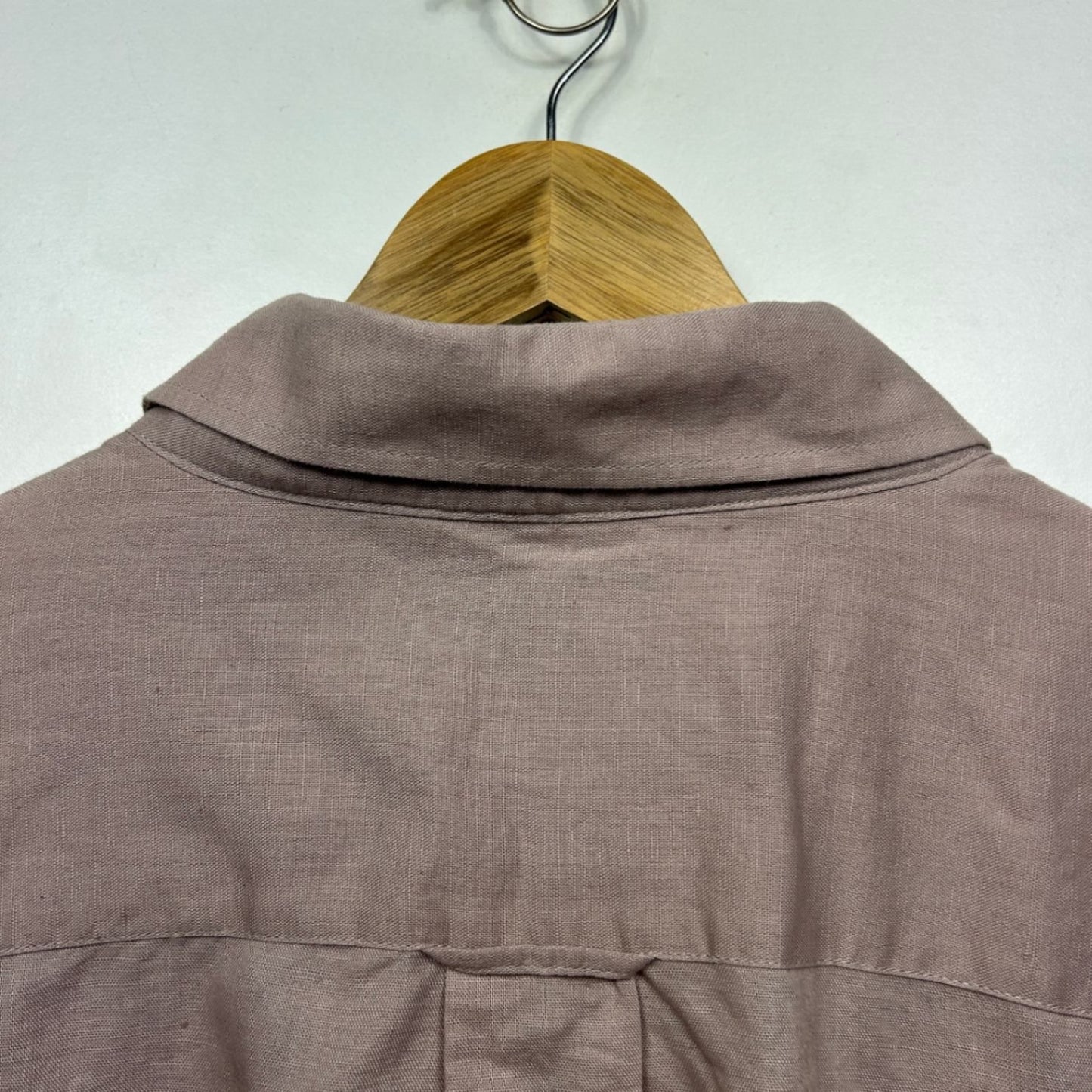 Johnny Bigg Shirt Size 9XL Linen Cotton Taupe Long Sleeve Button Up