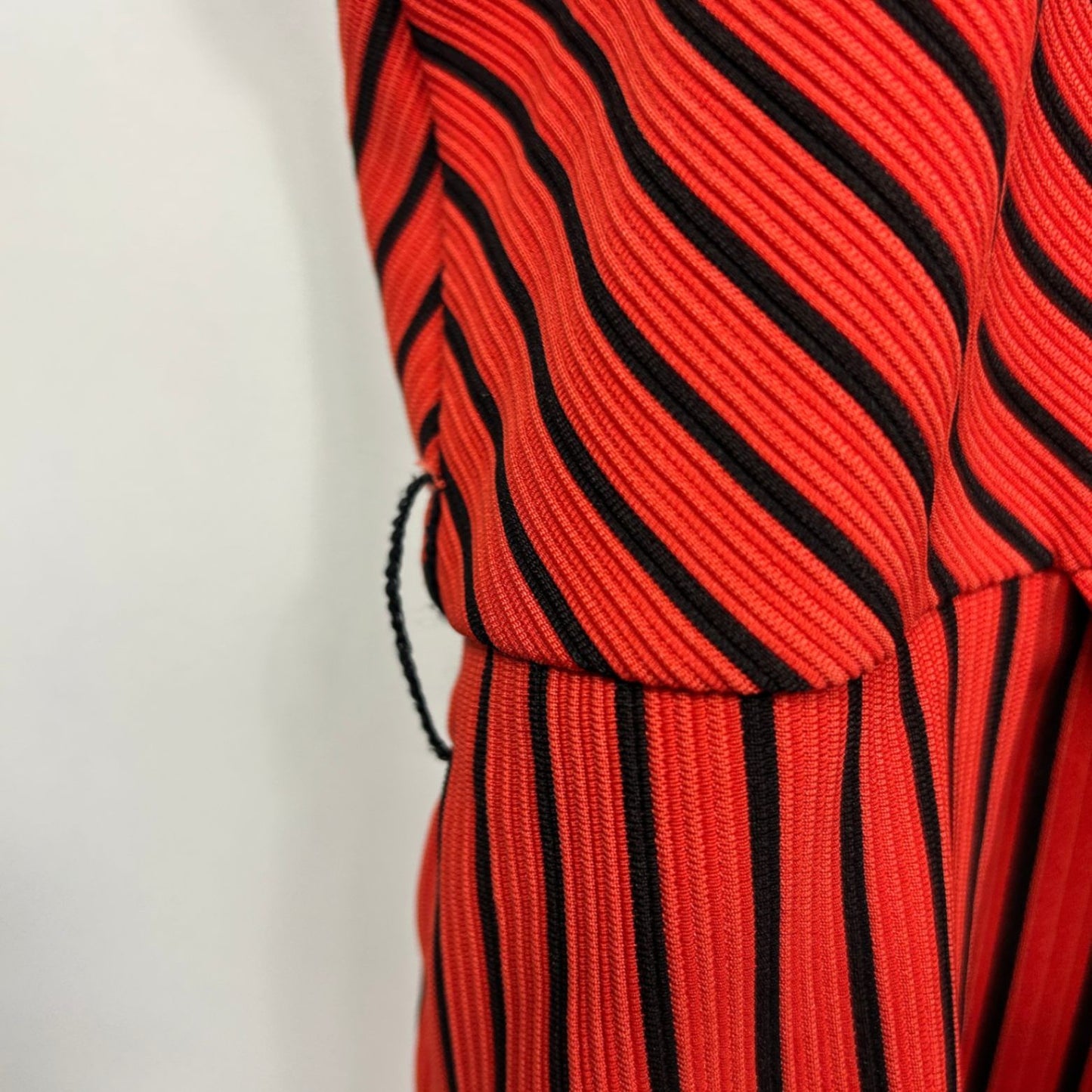 Pervour Sleeveless Fit and Flare Dress Size 22 24 Red Striped Knee Length