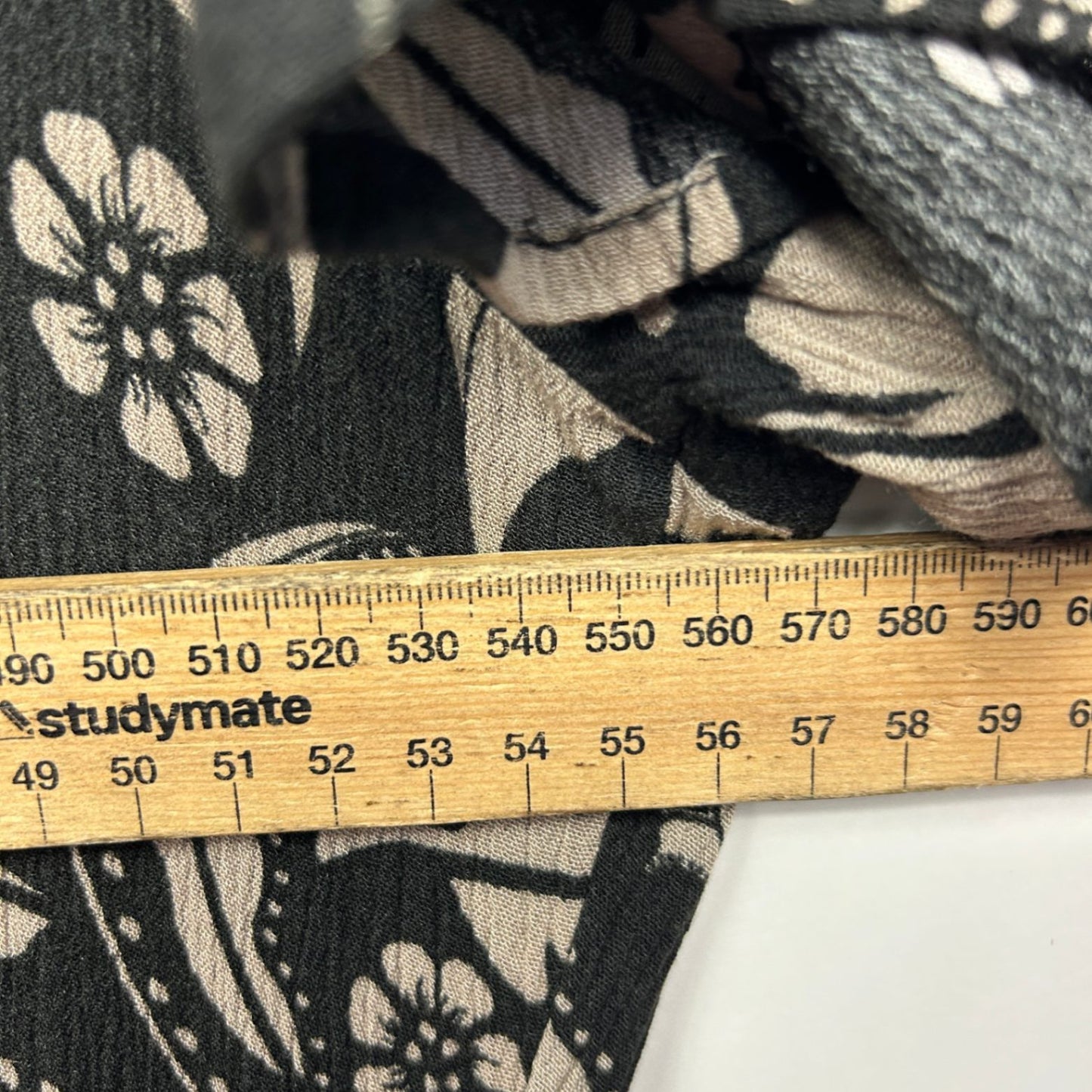 Rivers Shift Dress Size 18 Black Beige Floral Short Sleeve Pockets