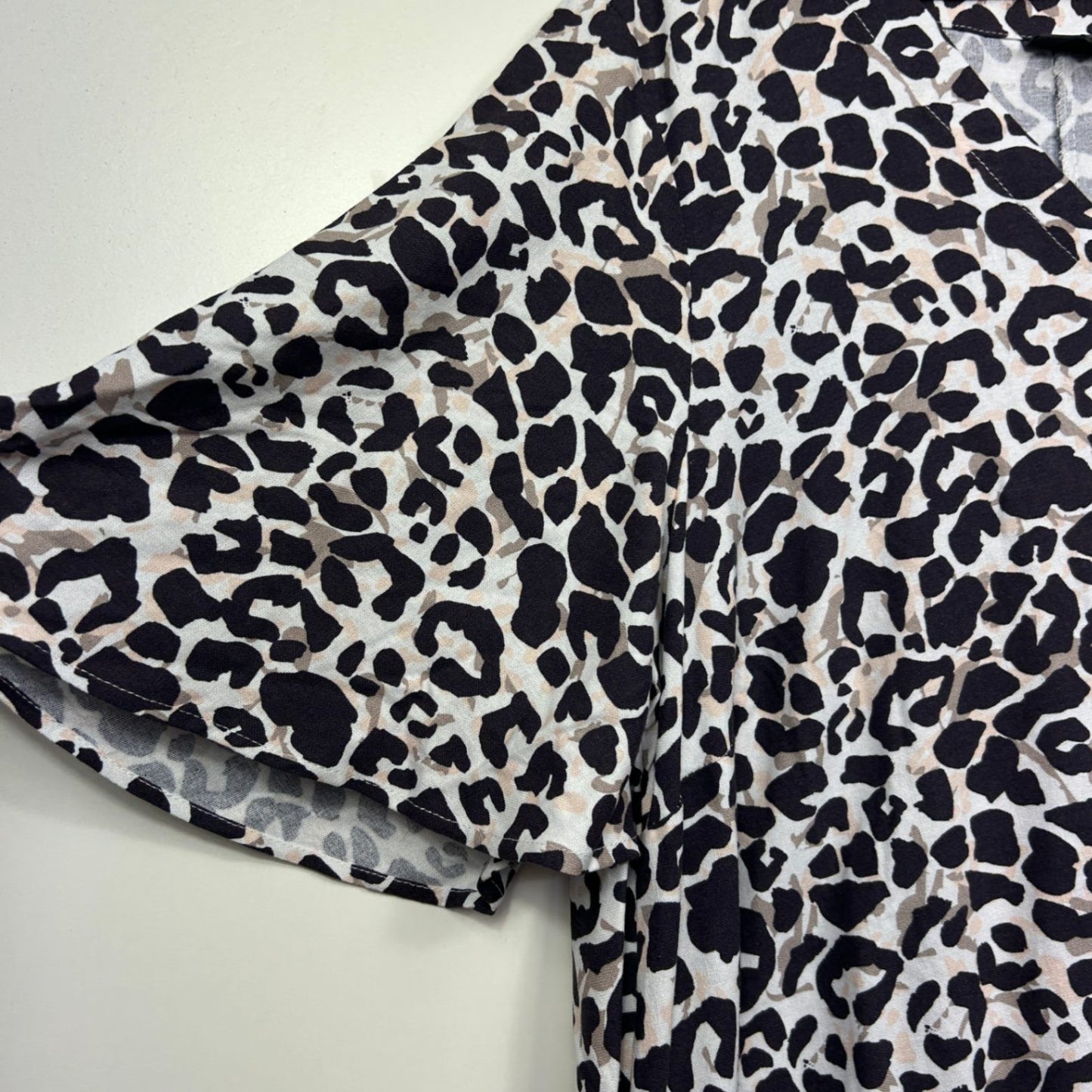 Autograph Maxi Dress Size 20 Animal Print Linen Blend Pockets Long Length