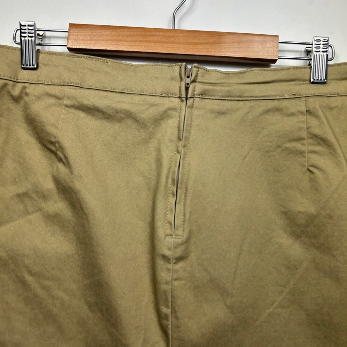 Capture Skirt Size 20 Khaki Pencil Above Knee Length Cotton Blend