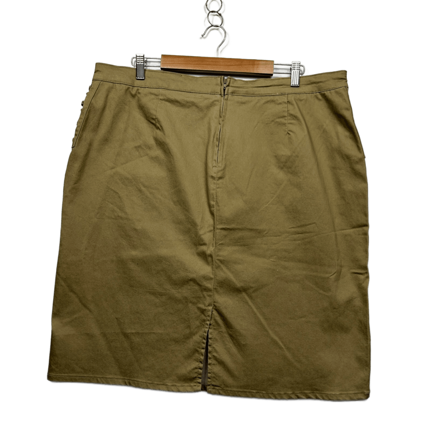 Capture Skirt Size 20 Khaki Pencil Above Knee Length Cotton Blend
