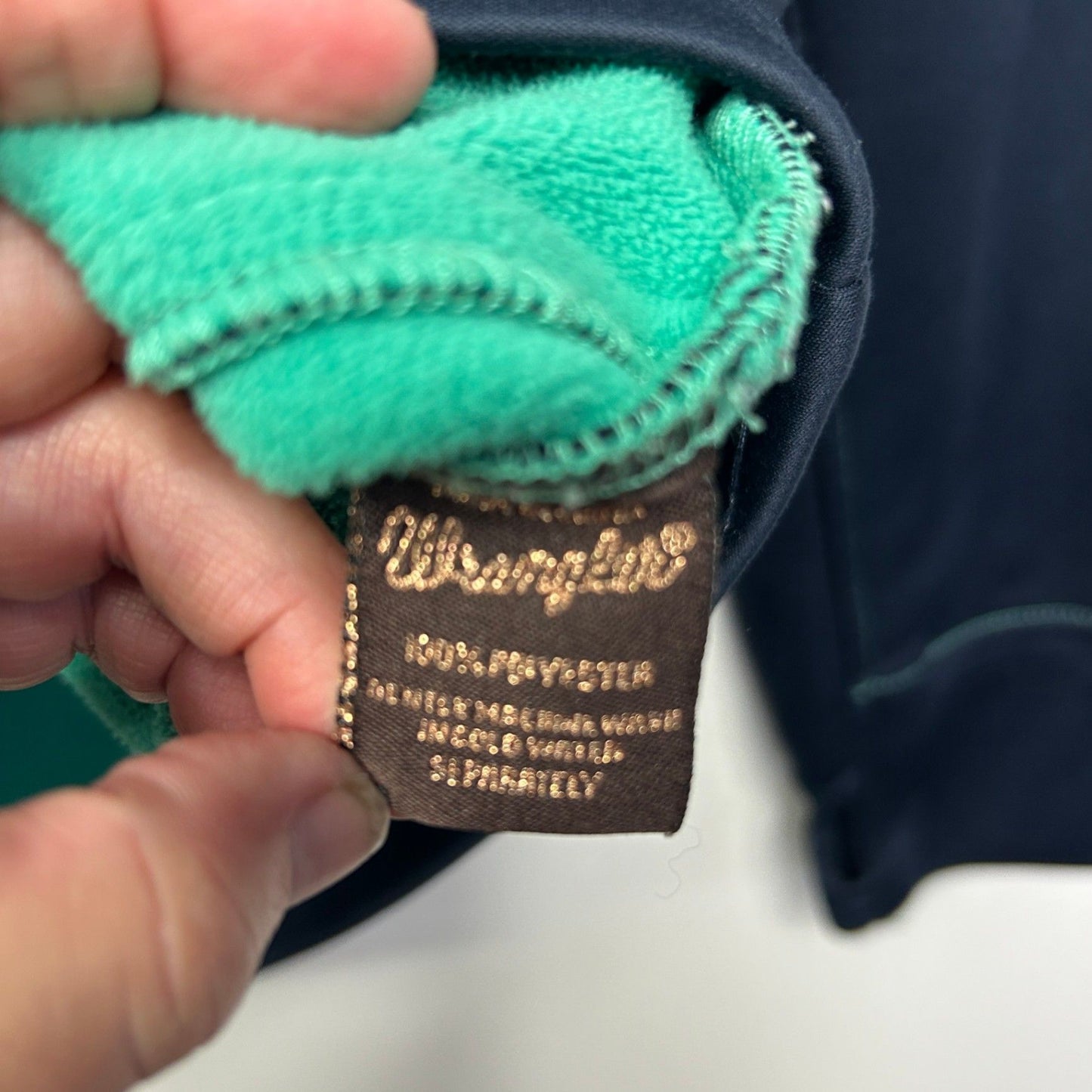 Wrangler Womens Jumper 1/4 Zip Long Sleeve Navy Zipped Pockets