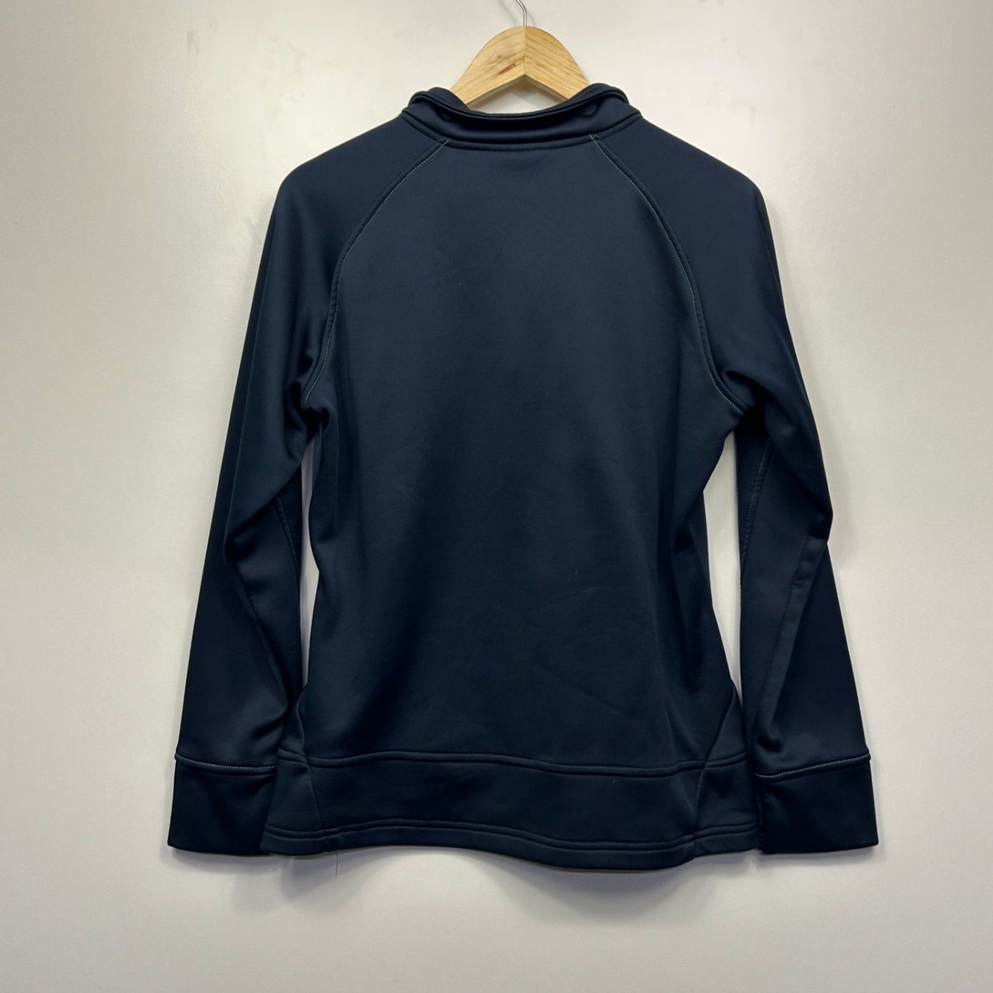 Wrangler Womens Jumper 1/4 Zip Long Sleeve Navy Zipped Pockets