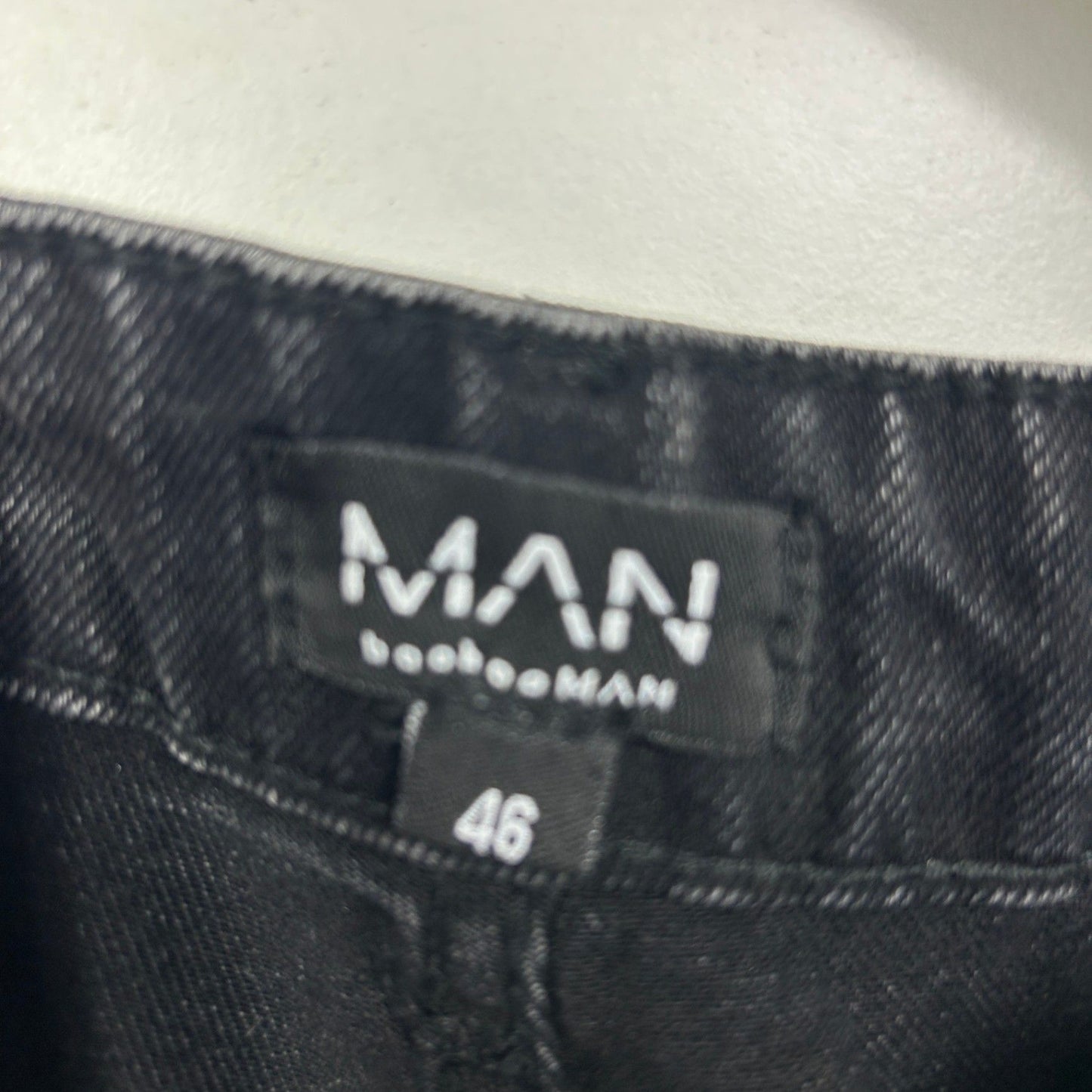 boohooMAN Black Men Slim Jeans Size 46