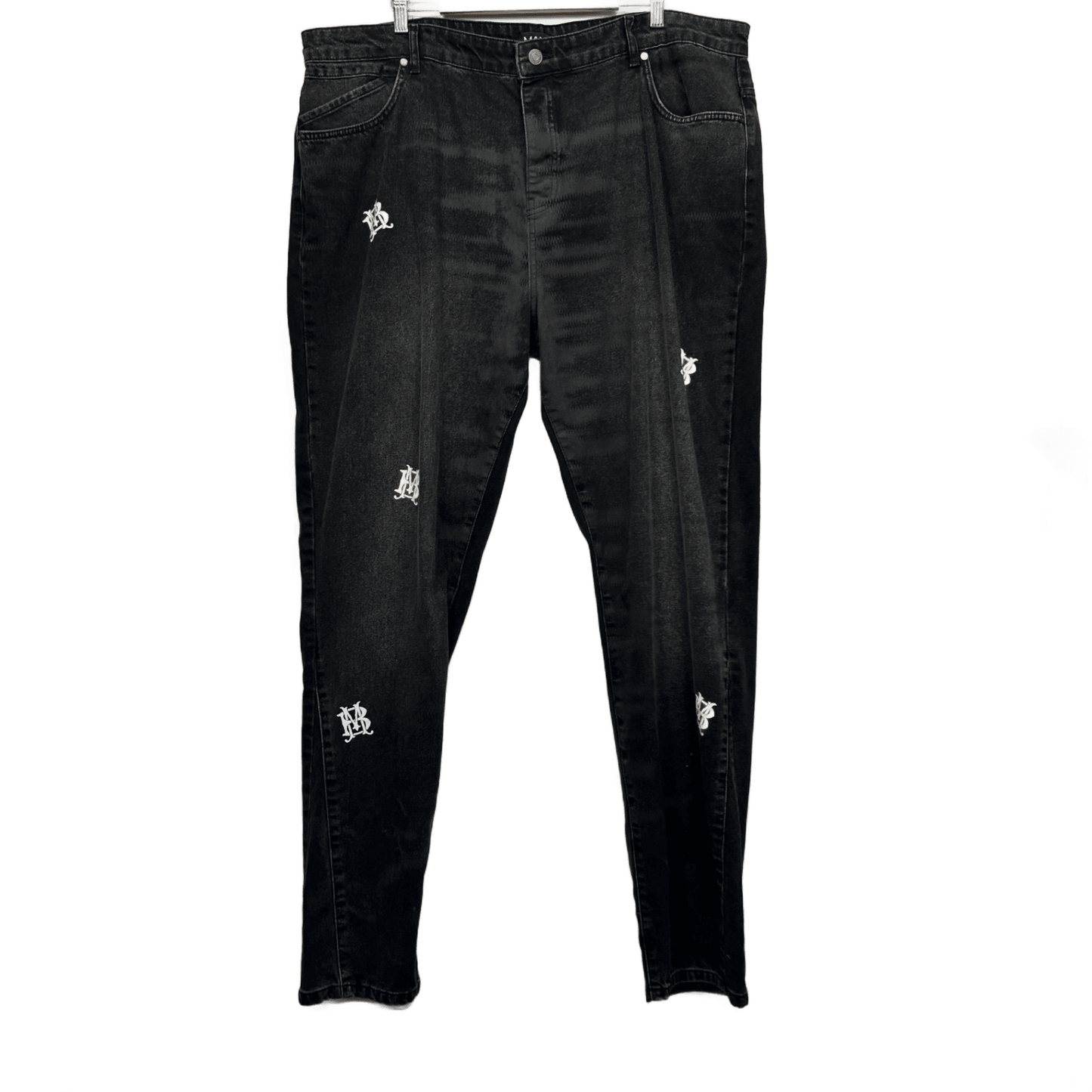 boohooMAN Black Men Slim Jeans Size 46