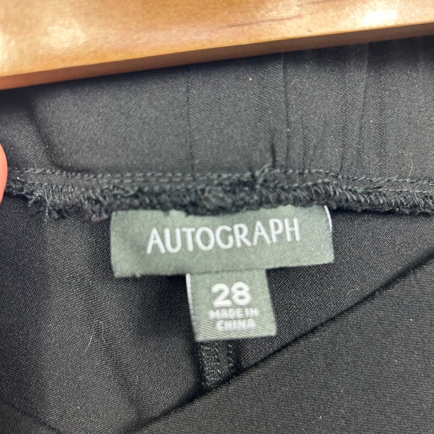 Autograph Womens Black Stretch Trousers Pants Viscose Blend Pull On Size 28