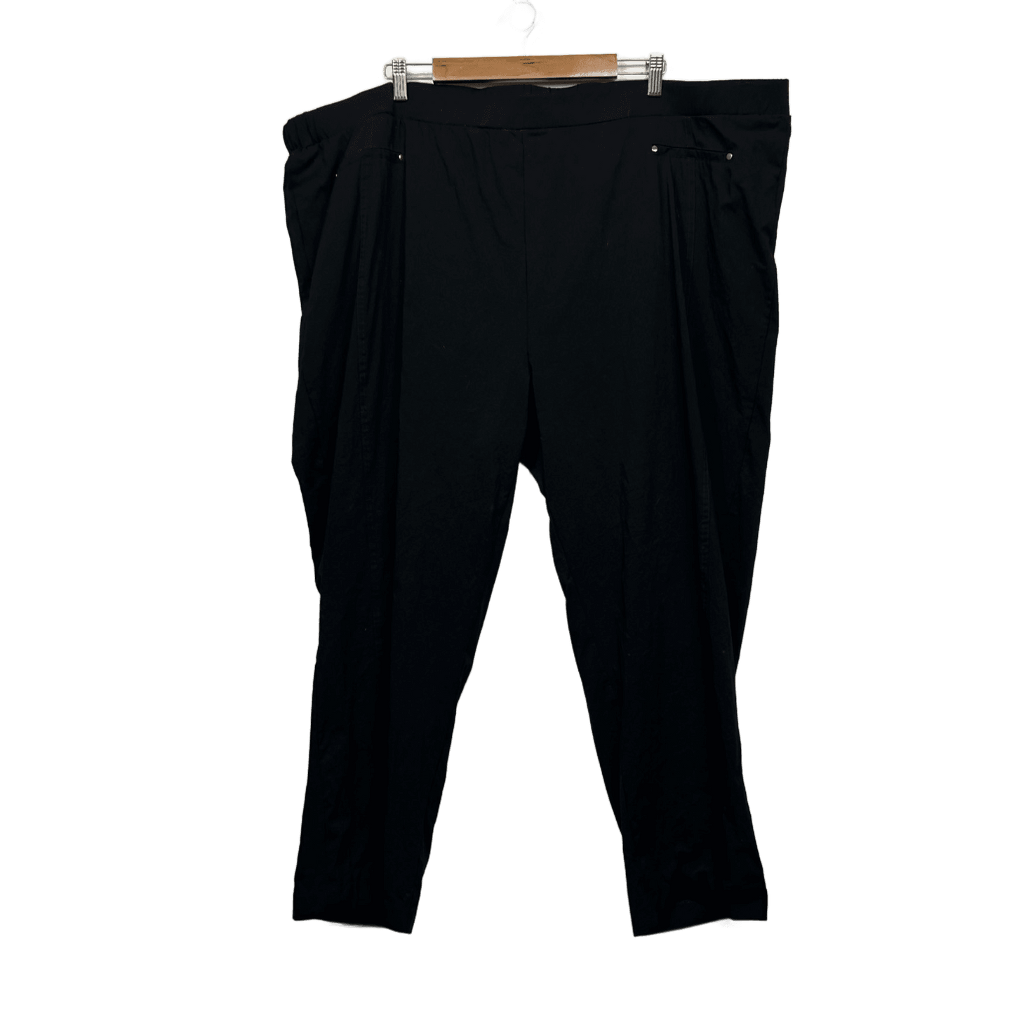 Autograph Womens Black Stretch Trousers Pants Viscose Blend Pull On Size 28