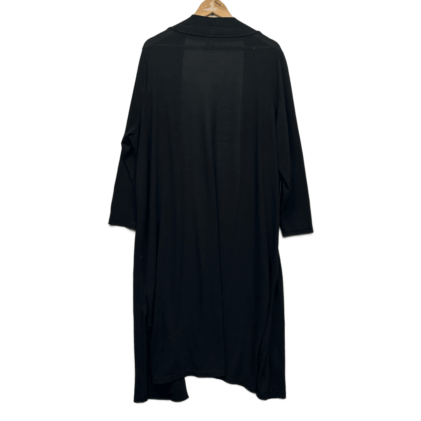 Anko Black Longline Cardigan Long Sleeve Size 24 Viscose Blend Knit