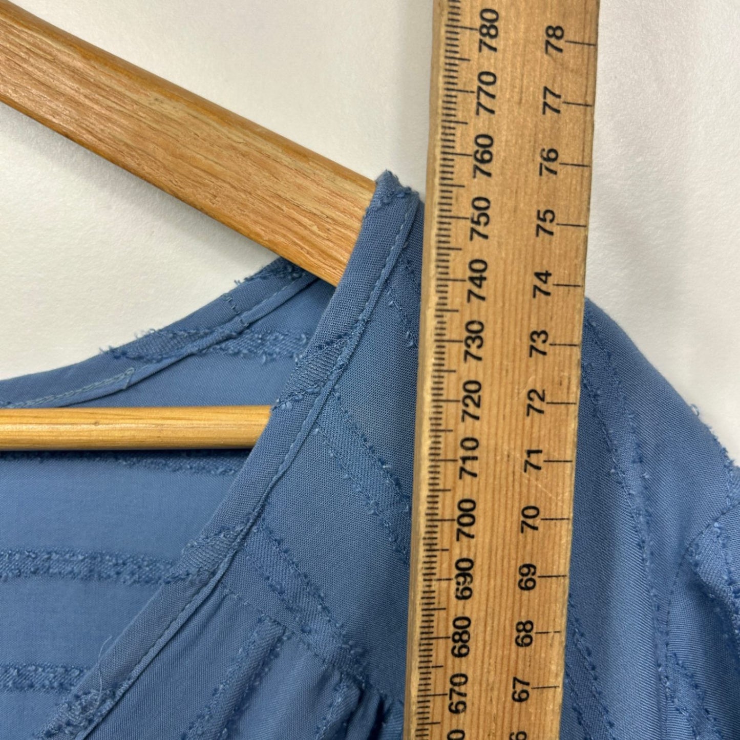 Autograph Blouse Size 18 Blue Short Sleeve Viscose