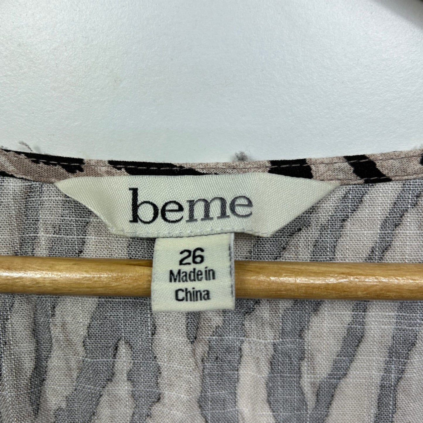 Beme Linen Maxi Dress Size 26 Multicoloured V Neck Long Length