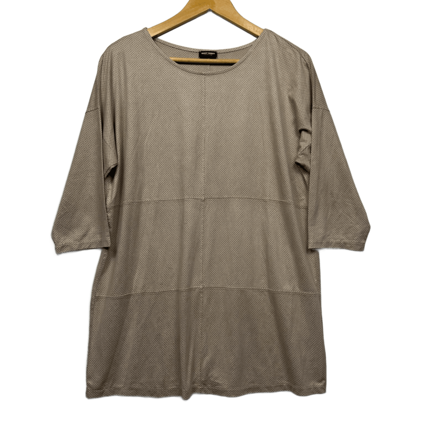 Gerry Weber Top Size 14 Beige Short Sleeve