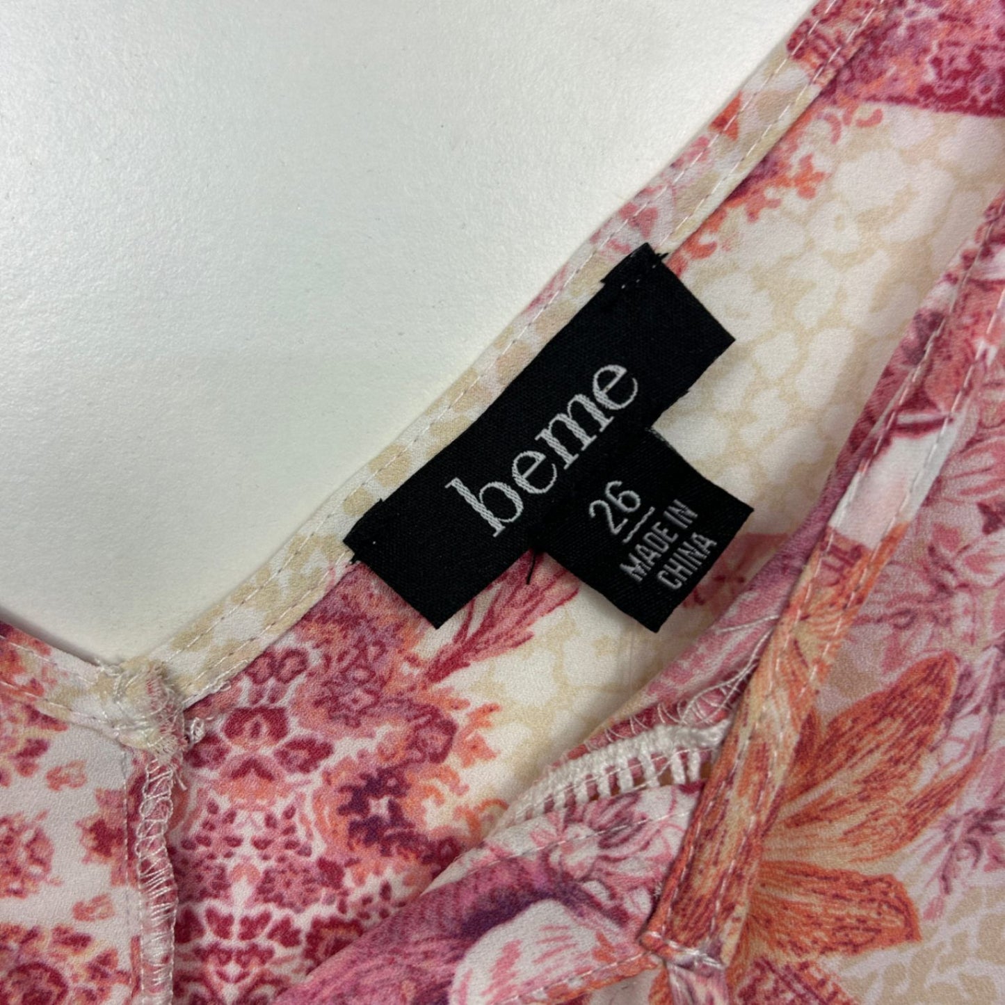 New Beme Pink Sleeveless Maxi Dress Size 26 Floral Midi Length