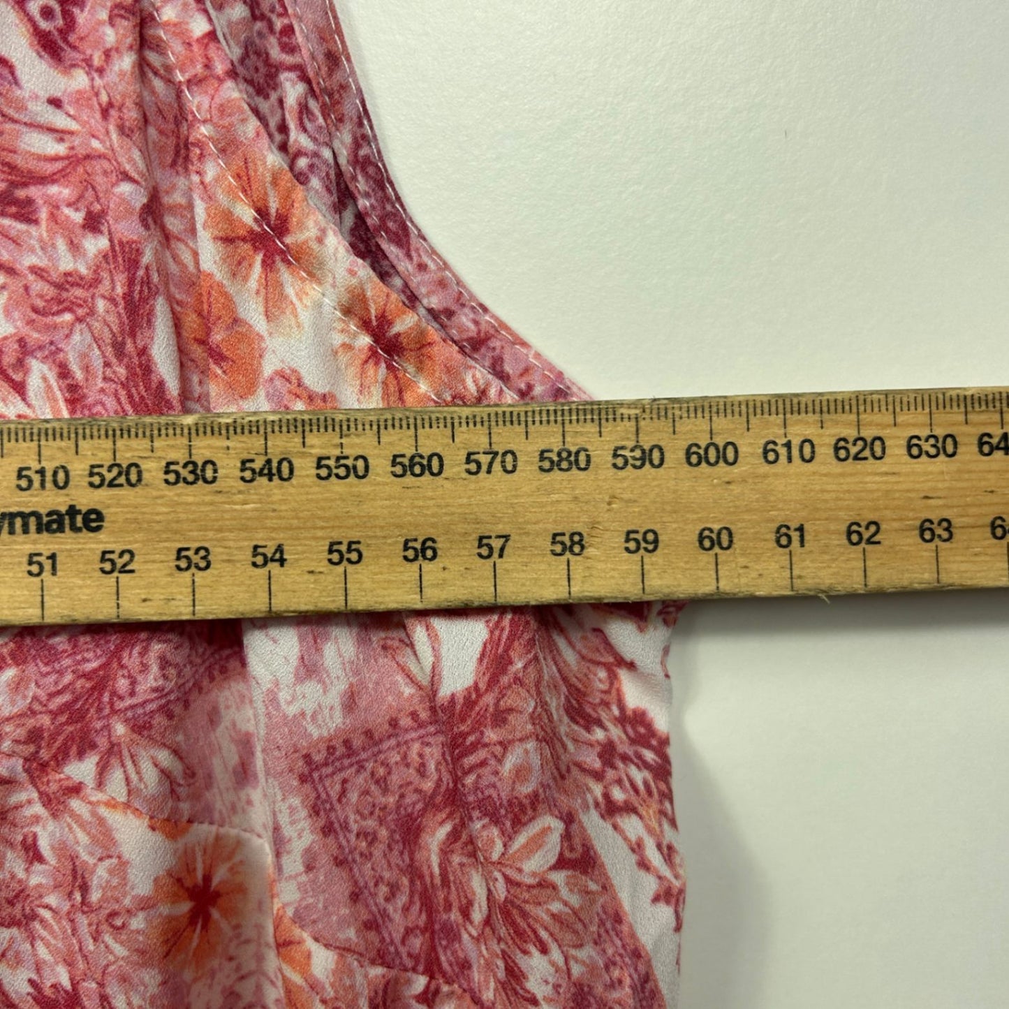 New Beme Pink Sleeveless Maxi Dress Size 26 Floral Midi Length