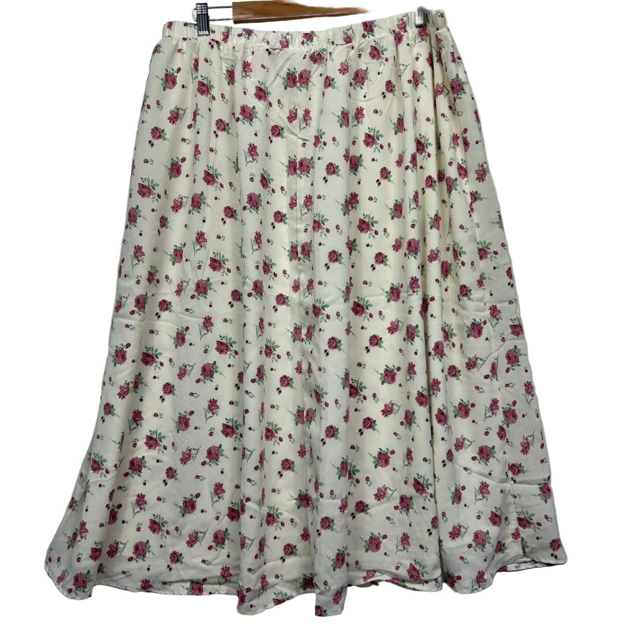 SHEIN Midi Skirt Size 16 18 Plus White Floral