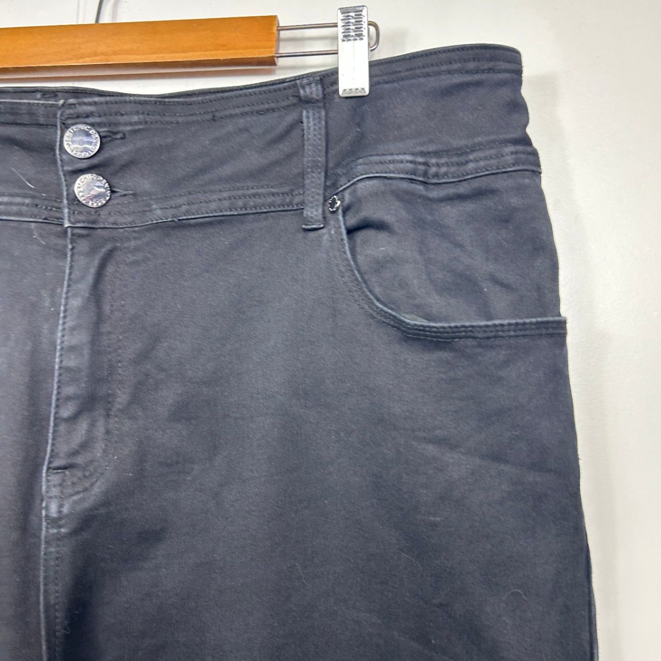 City Chic Denim Harley High Rise Skinny Jeans Black Size 22S
