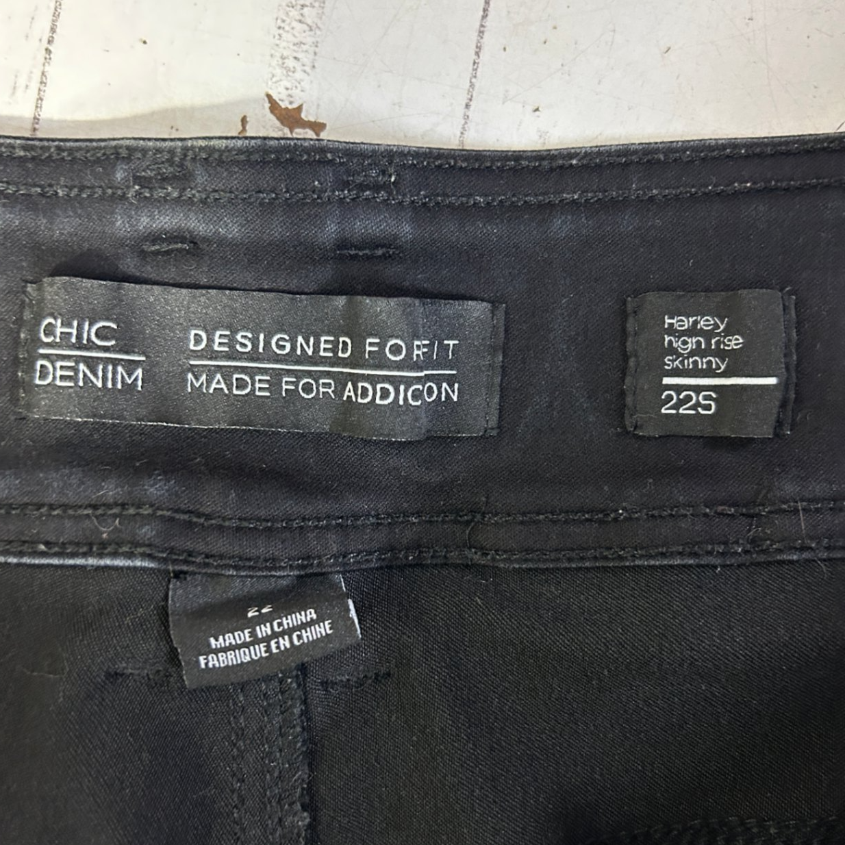 City Chic Denim Harley High Rise Skinny Jeans Black Size 22S