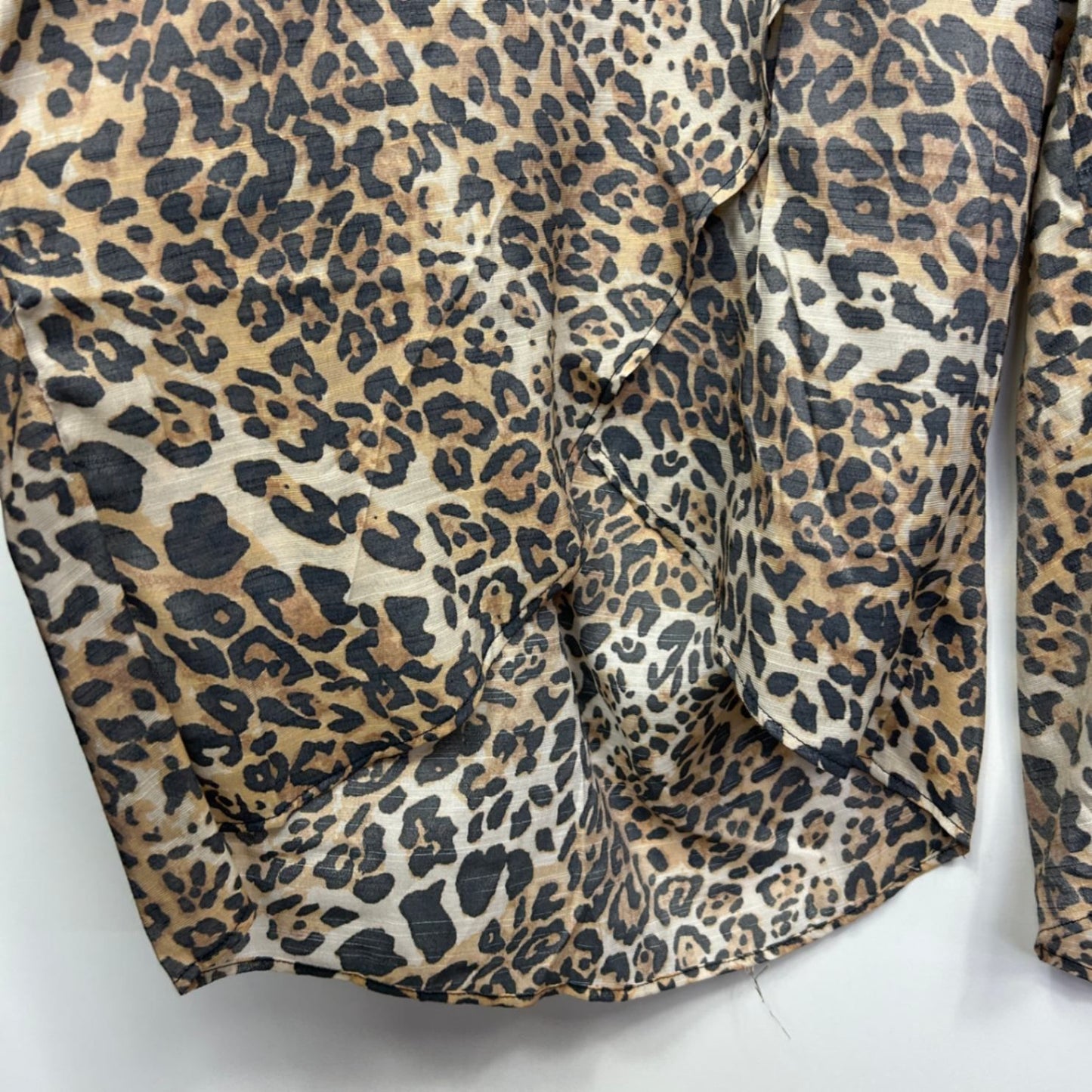 Beme Pants Size 26 Plus Cheetah Animal Print Front Wrap Wide Legs New