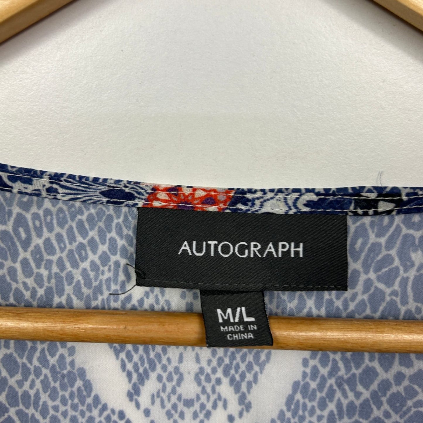 Autograph Kaftan Top Size 18 20 Multicoloured Floral Short Sleeve