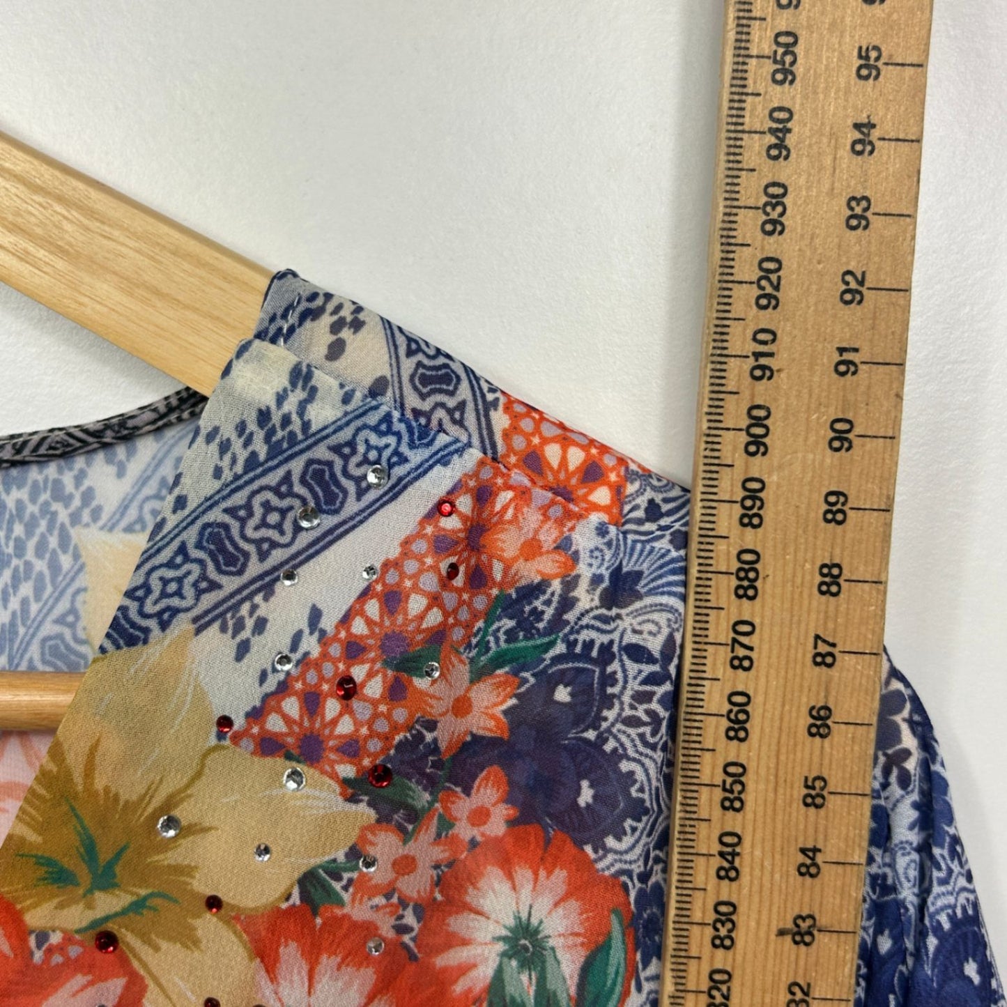 Autograph Kaftan Top Size 18 20 Multicoloured Floral Short Sleeve