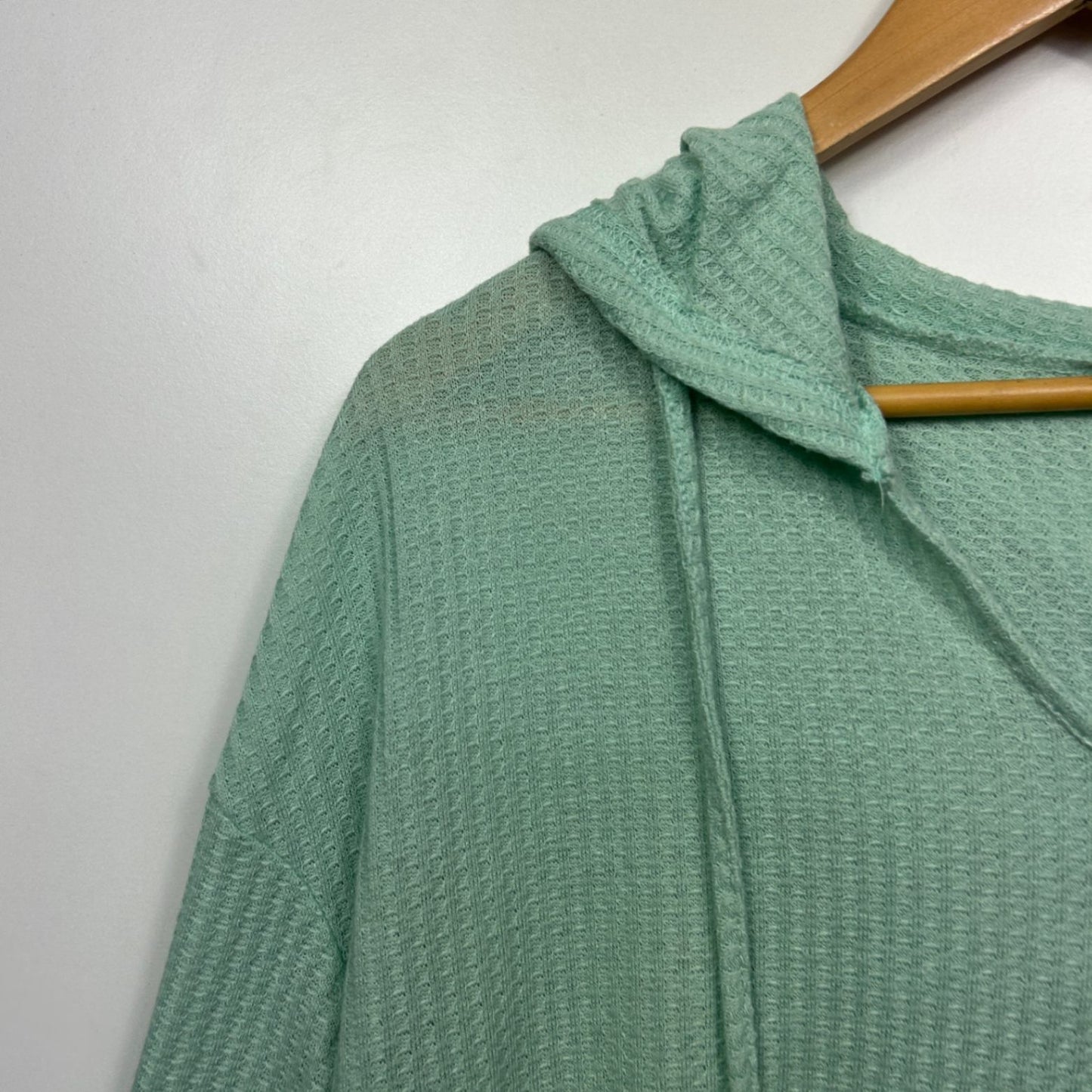 SHEIN Curve Hooded Top Size 16 Green Long Sleeve Casual