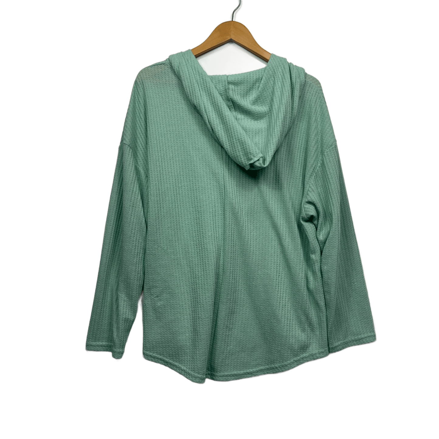 SHEIN Curve Hooded Top Size 16 Green Long Sleeve Casual
