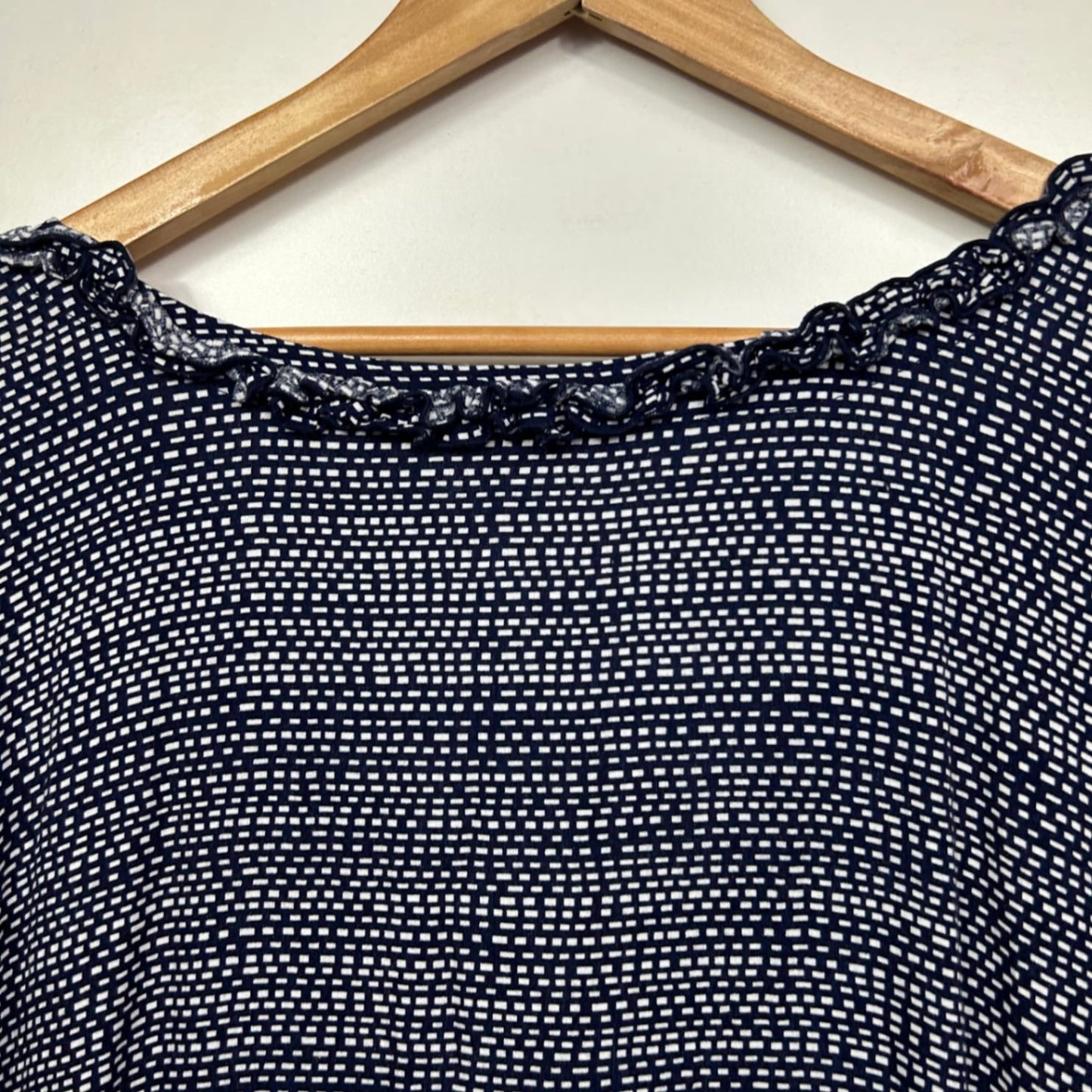 Red Lotus Dress Size XXL Blue Long Sleeve Midi Length Pockets Rayon