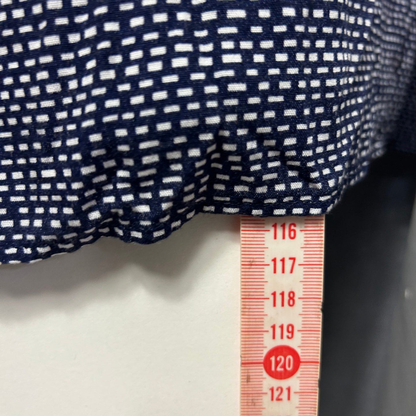 Red Lotus Dress Size XXL Blue Long Sleeve Midi Length Pockets Rayon