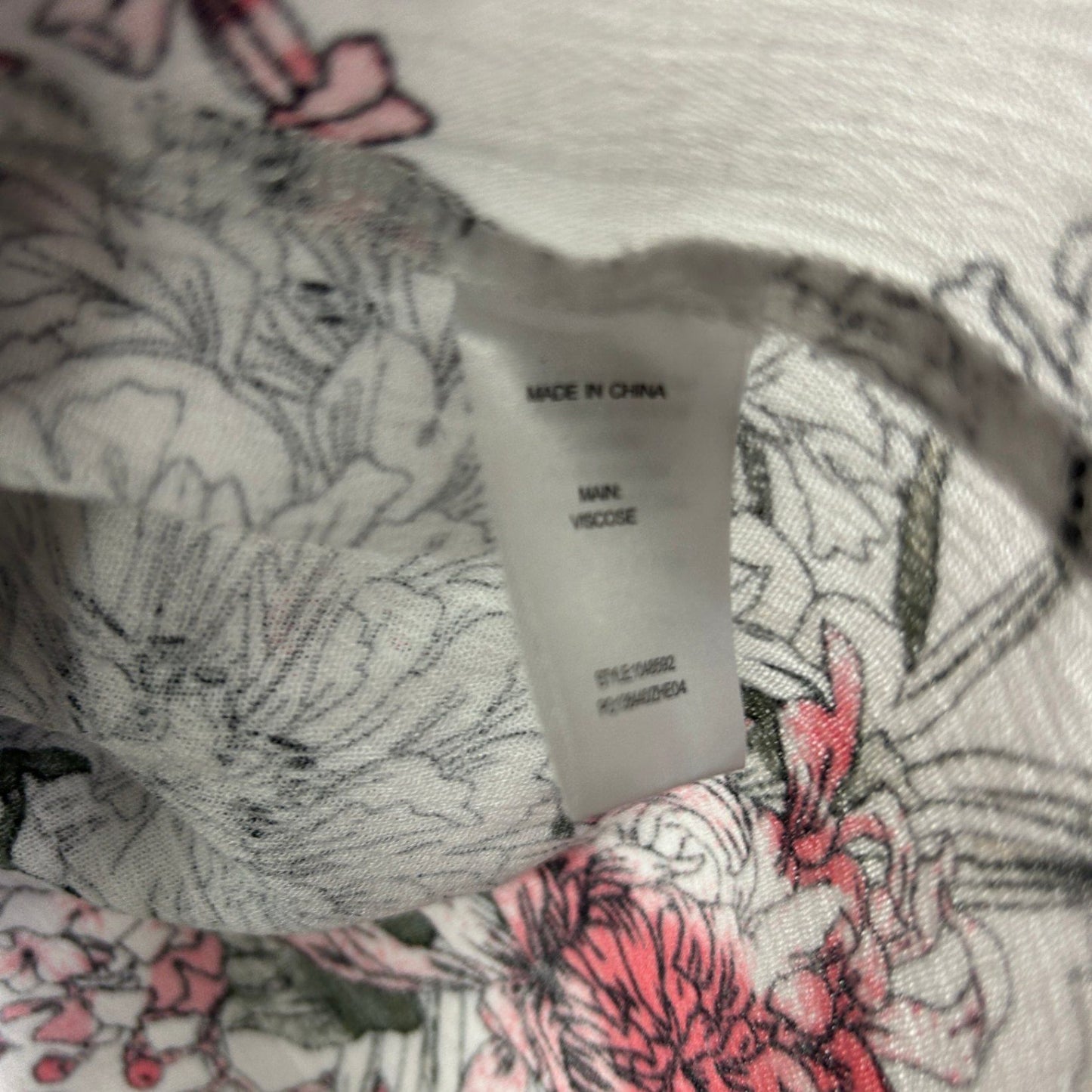 Beme Top Size 24 Plus Multicoloured Floral Bell Sleeve Viscose
