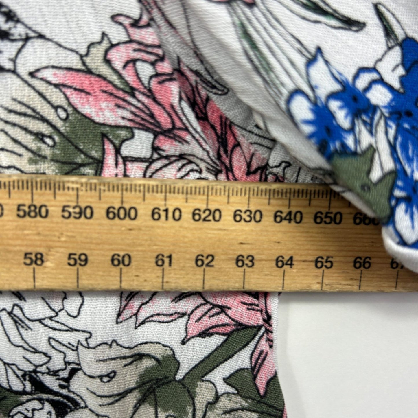 Beme Top Size 24 Plus Multicoloured Floral Bell Sleeve Viscose