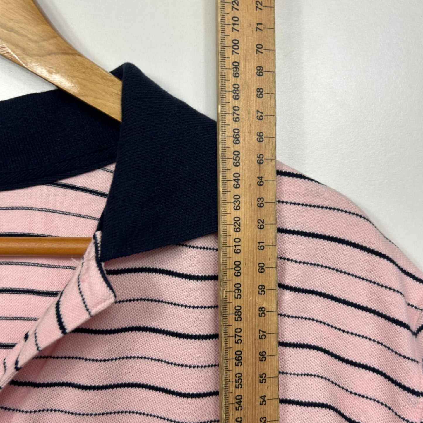 Keynob Polo Shirt Size XL Pink Short Sleeve Striped Cotton