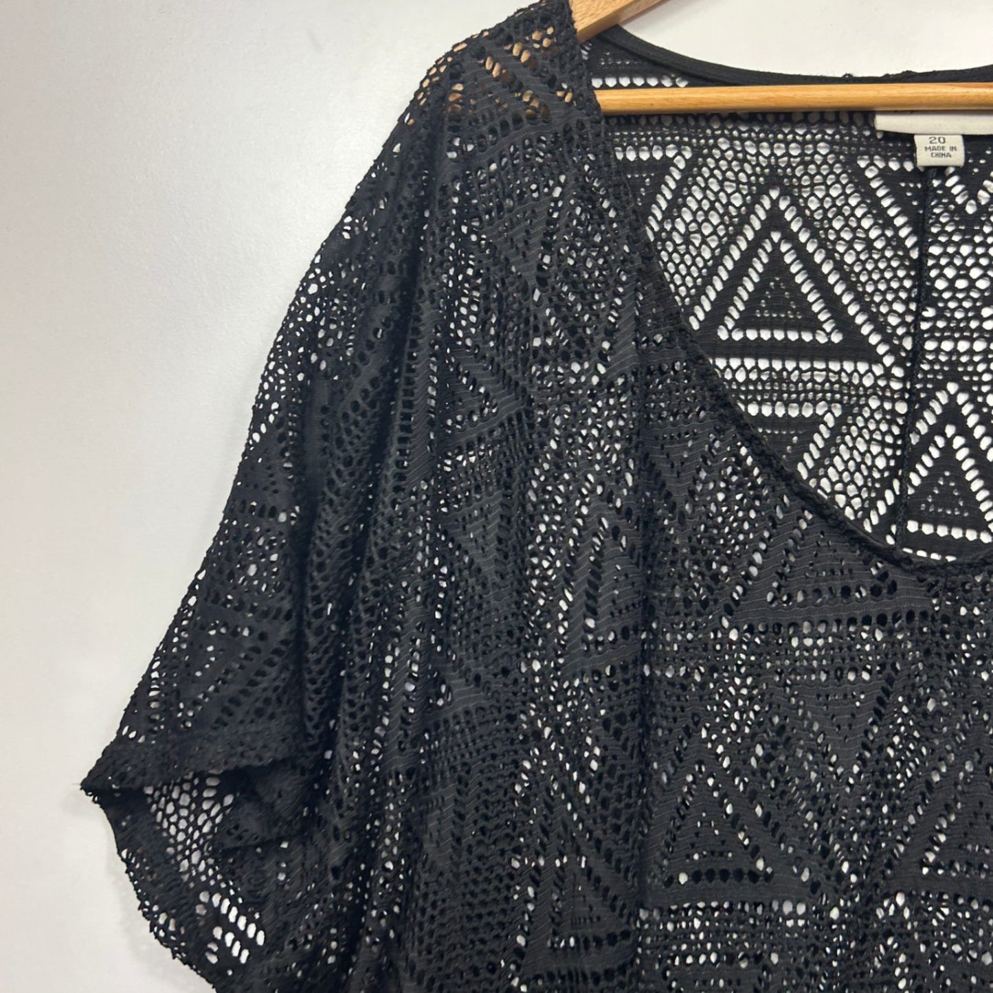 Autograph Kaftan Swim Cover Up Dress Size 20 Black