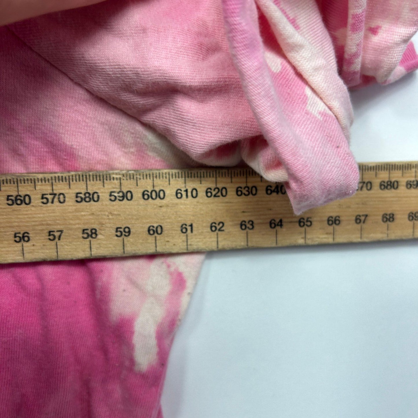 Tie Dye Pink Cotton Short Sleeve Crew Neck Casual T-Shirt Tee Size 22
