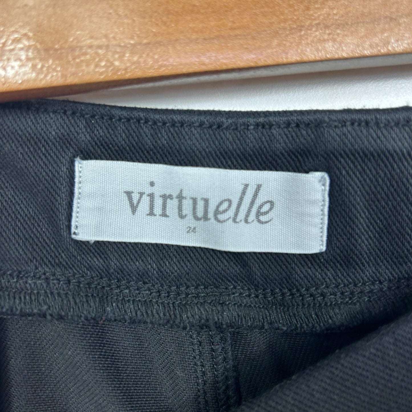 Virtuelle Black Slim Stretch Pull-on Pockets Plus Size Jeggings Jeans 24