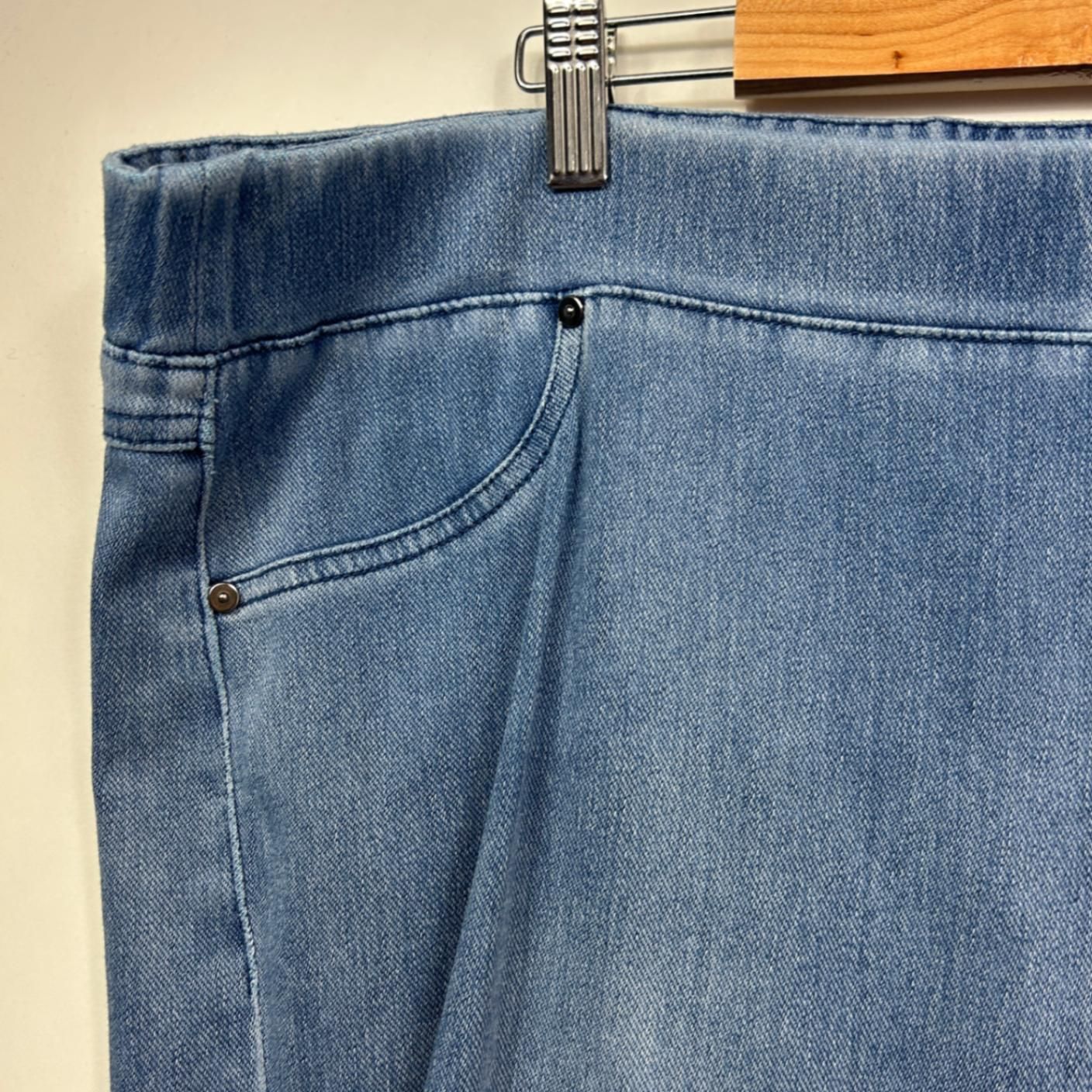 Virtuelle Denim Jeans Size 24 Plus Pull On Elastic Waist